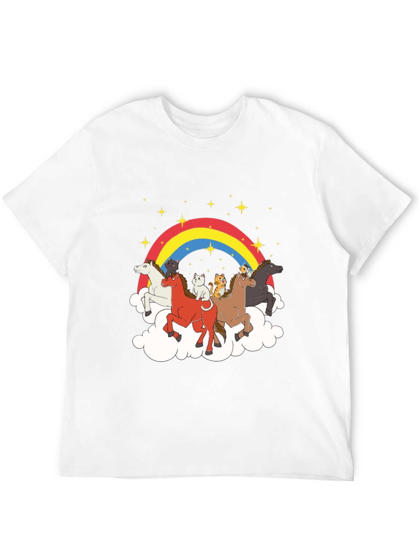 Rainbow Cats and Horses T-Shirt