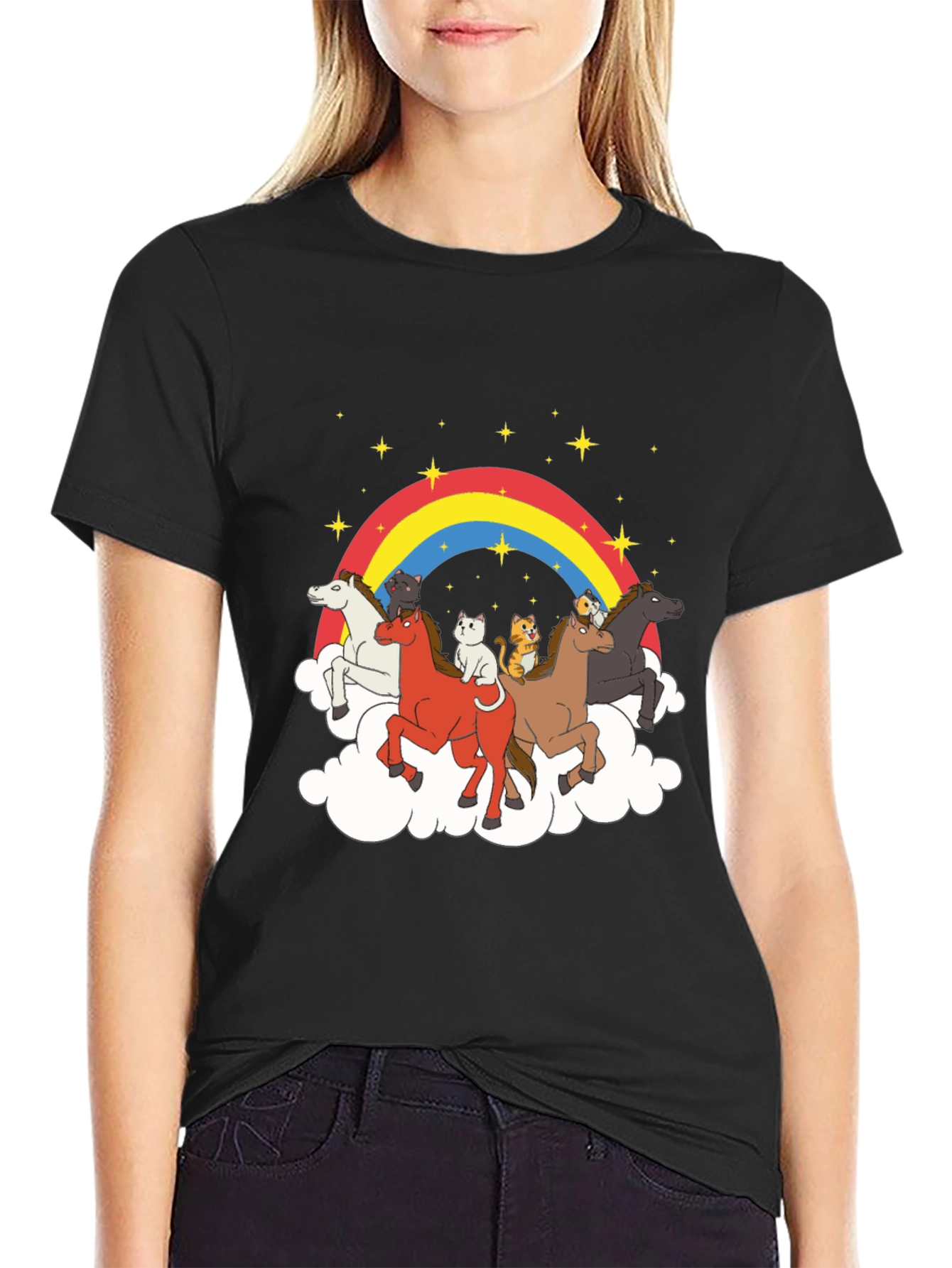 Rainbow Cats and Horses T-Shirt