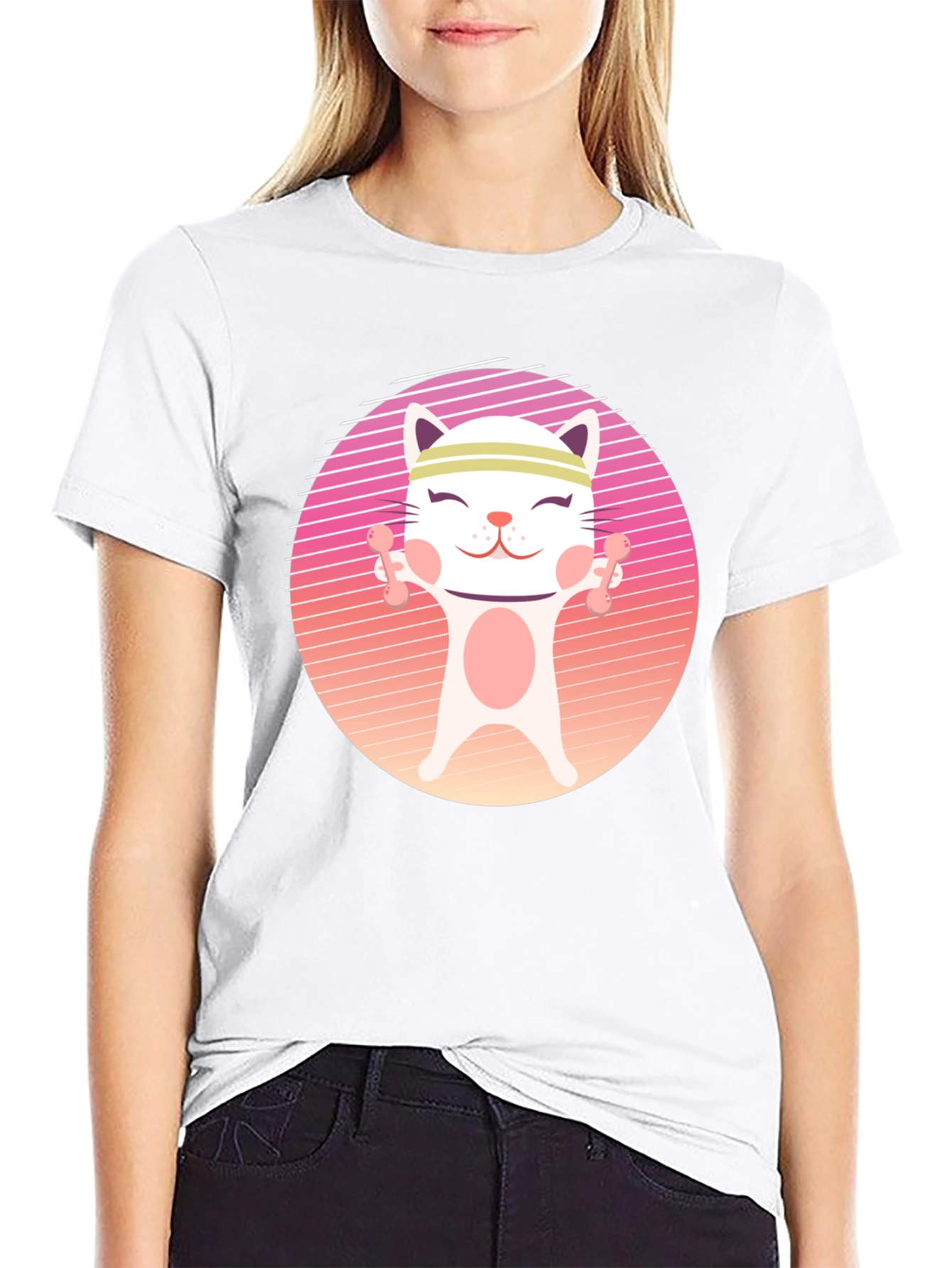 Workout Cat T-Shirt - Fitness Kitten Tee