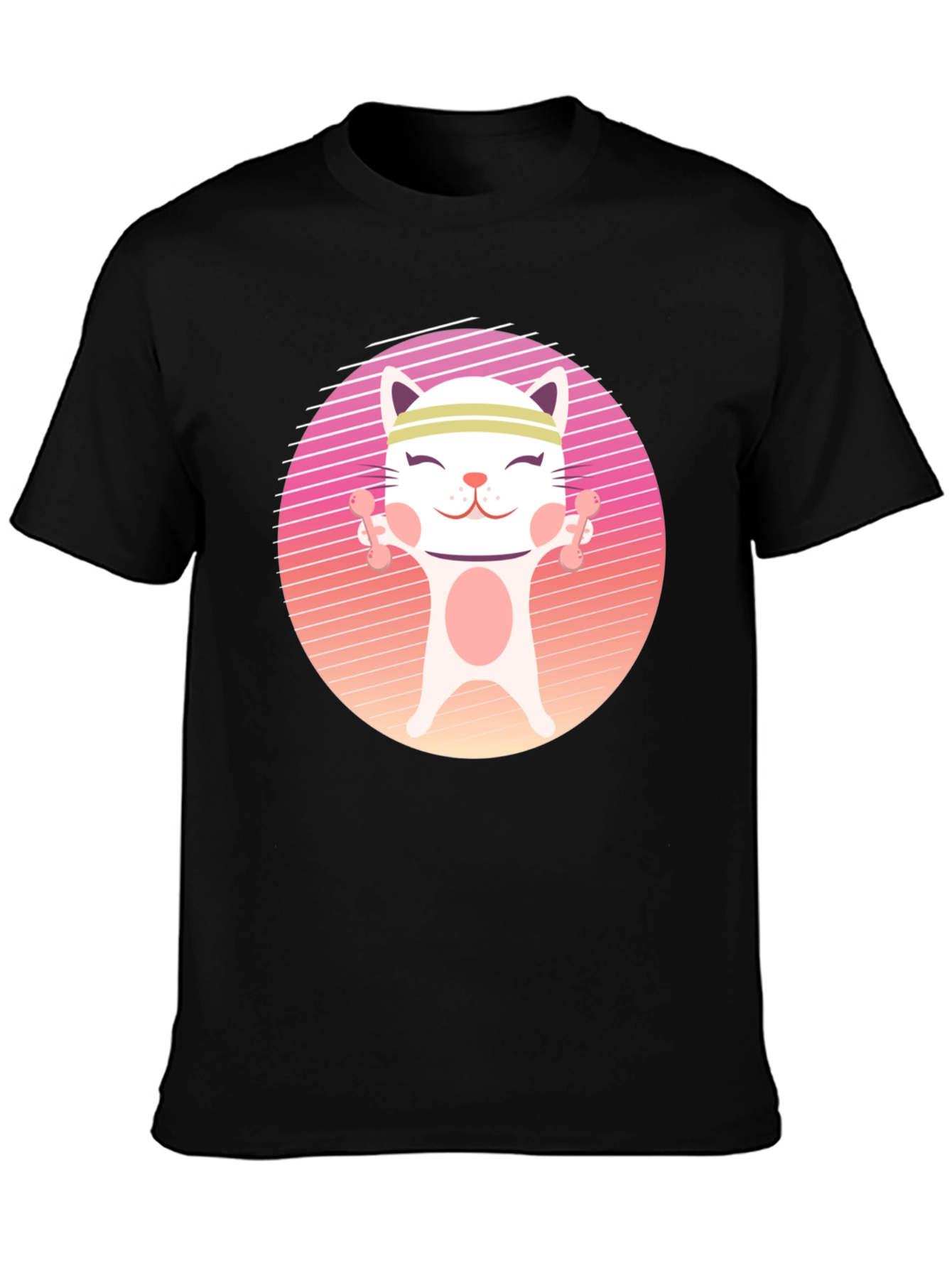 Workout Cat T-Shirt - Fitness Kitten Tee