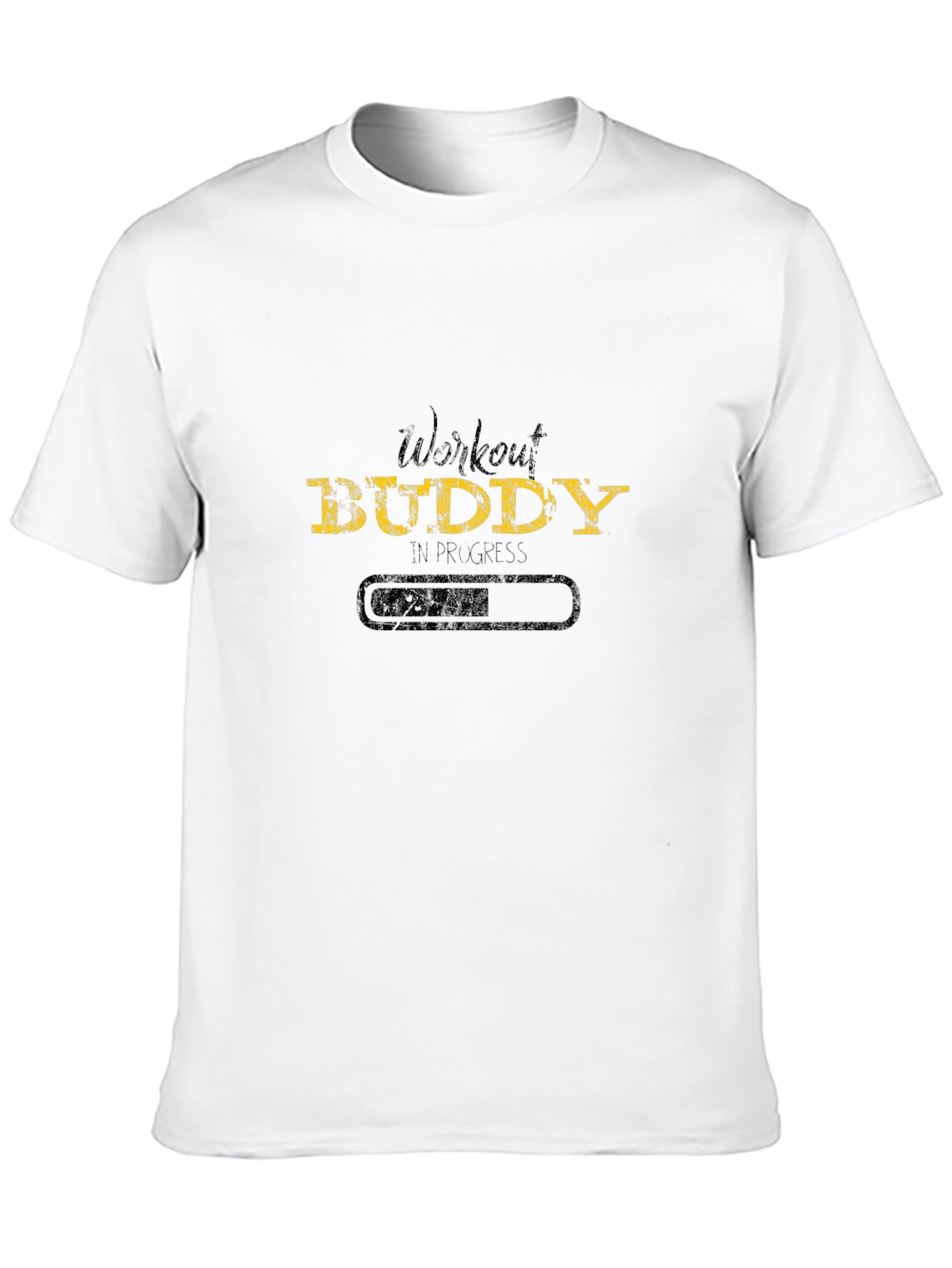 Workout Buddy In Progress Black T-Shirt