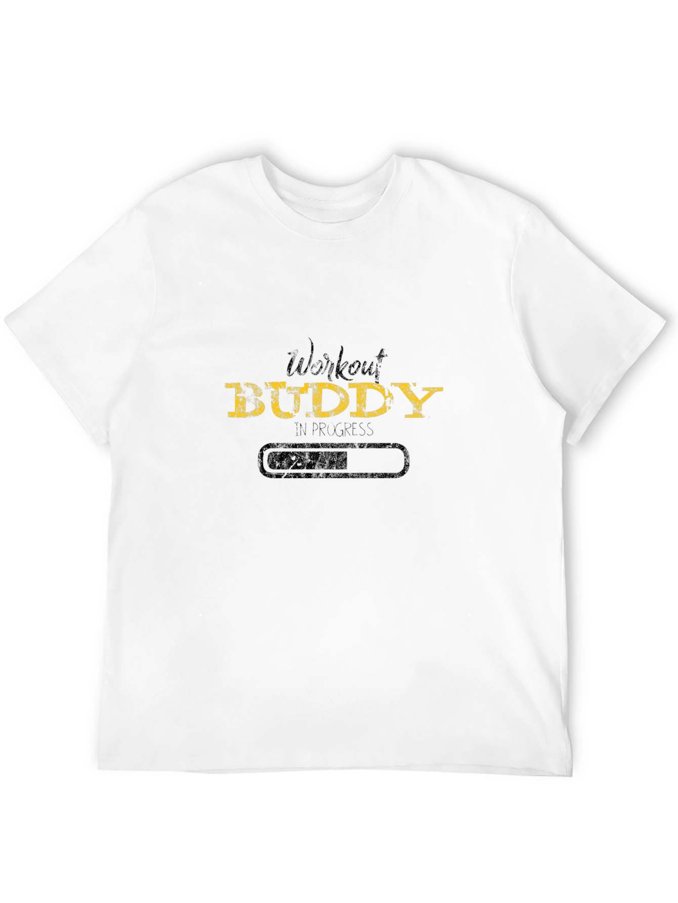 Workout Buddy In Progress Black T-Shirt