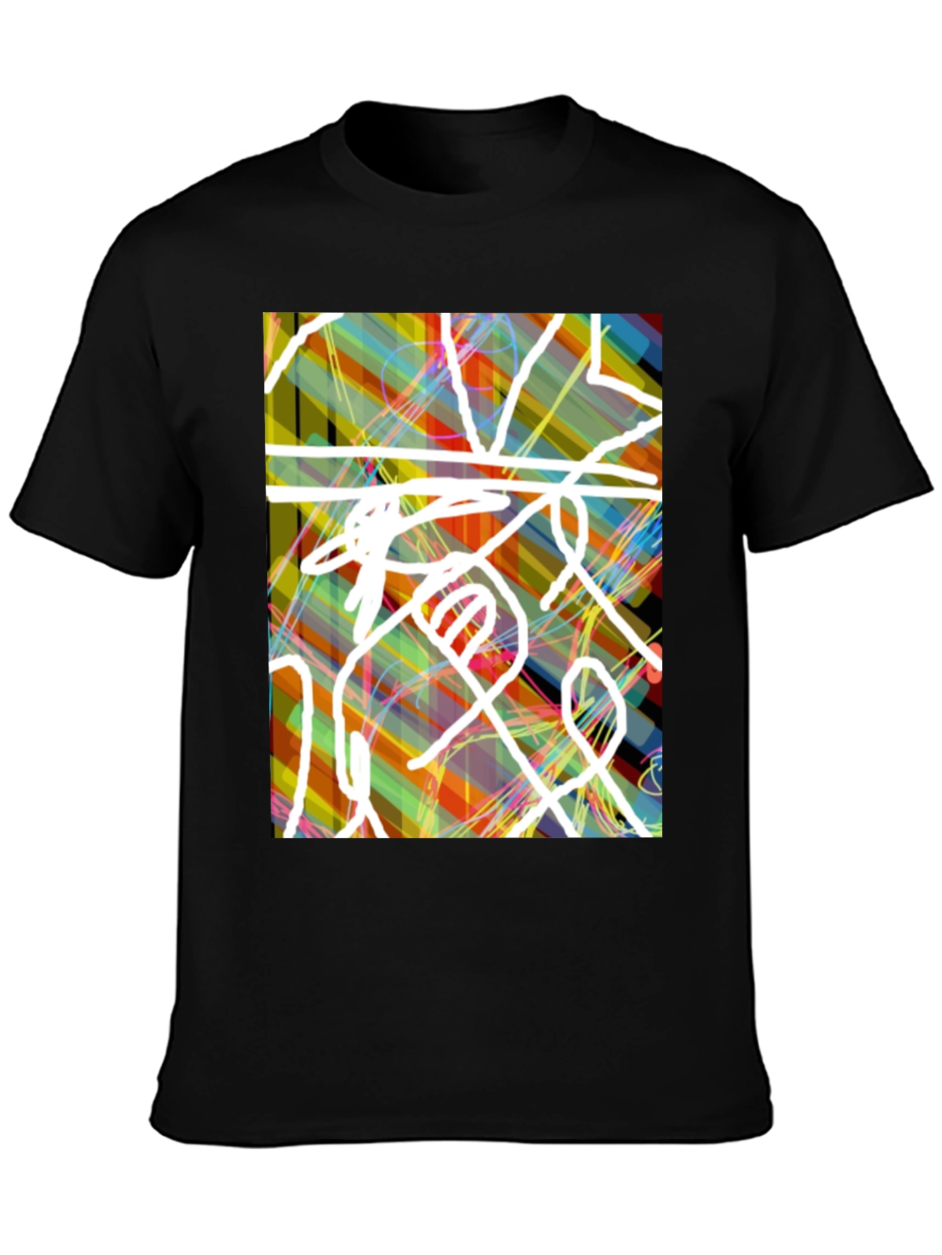 Abstract Art Mens Graphic Tee - Modern Streetwear