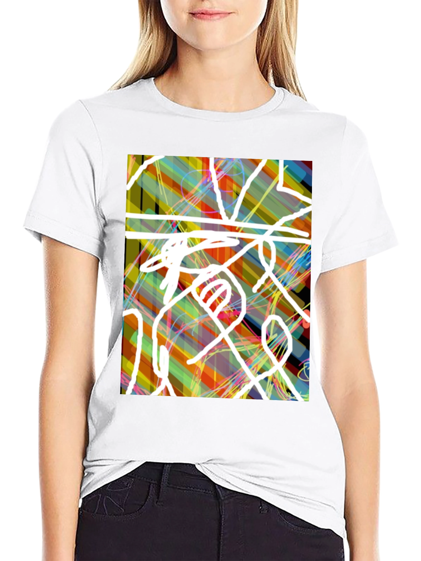 Abstract Art Mens Graphic Tee - Modern Streetwear