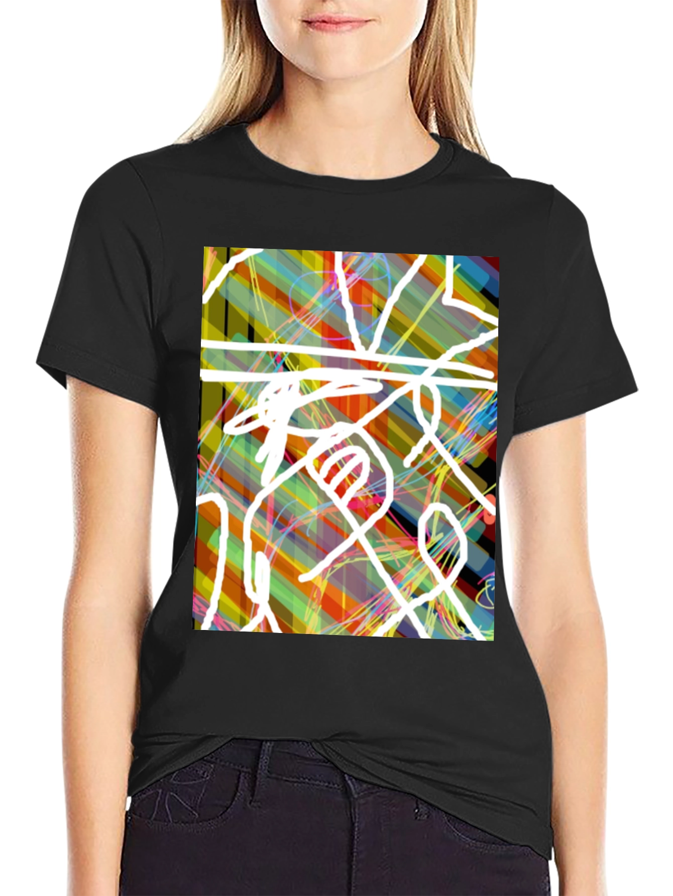 Abstract Art Mens Graphic Tee - Modern Streetwear