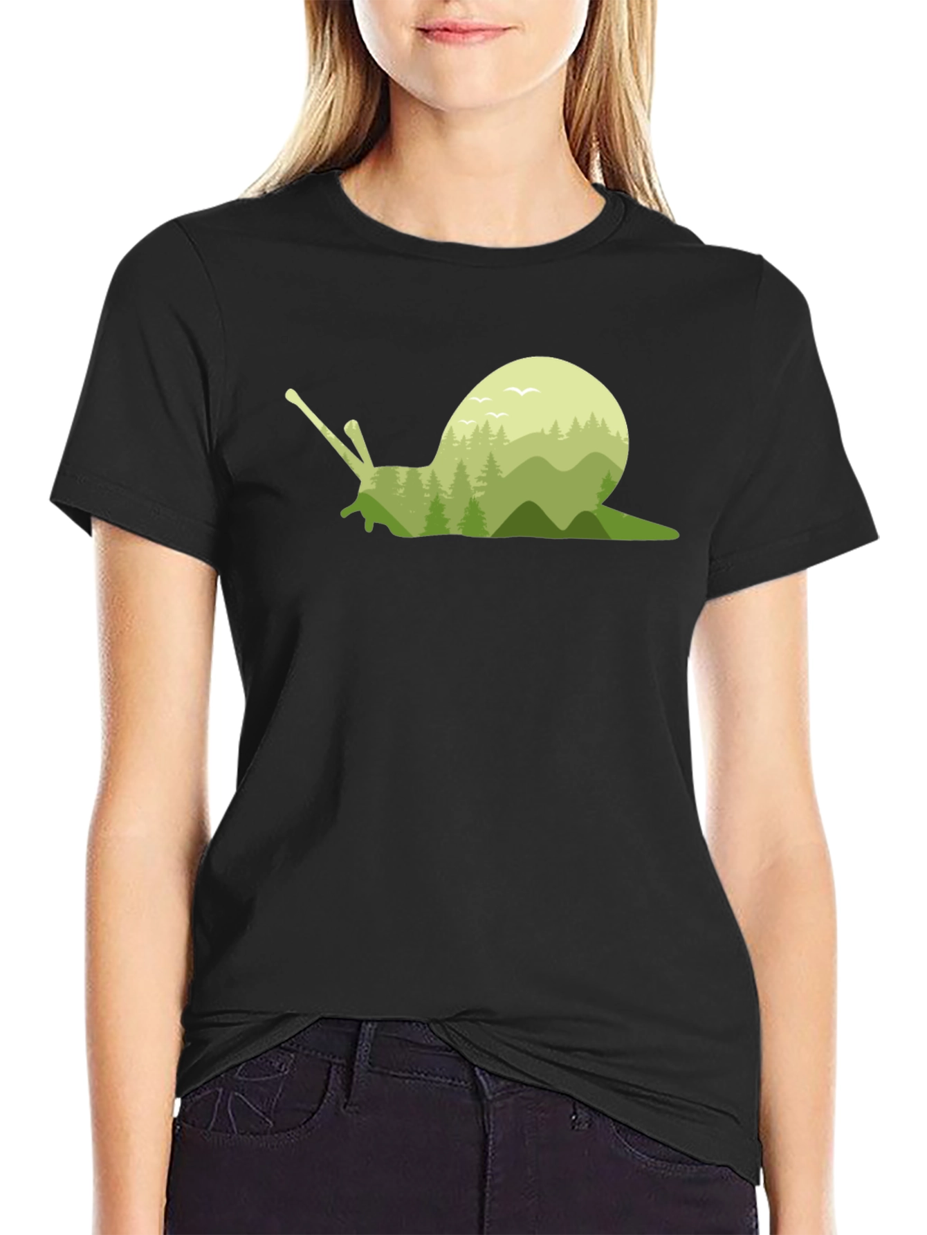 Nature Snail Graphic Tee - Soft Cotton Blend