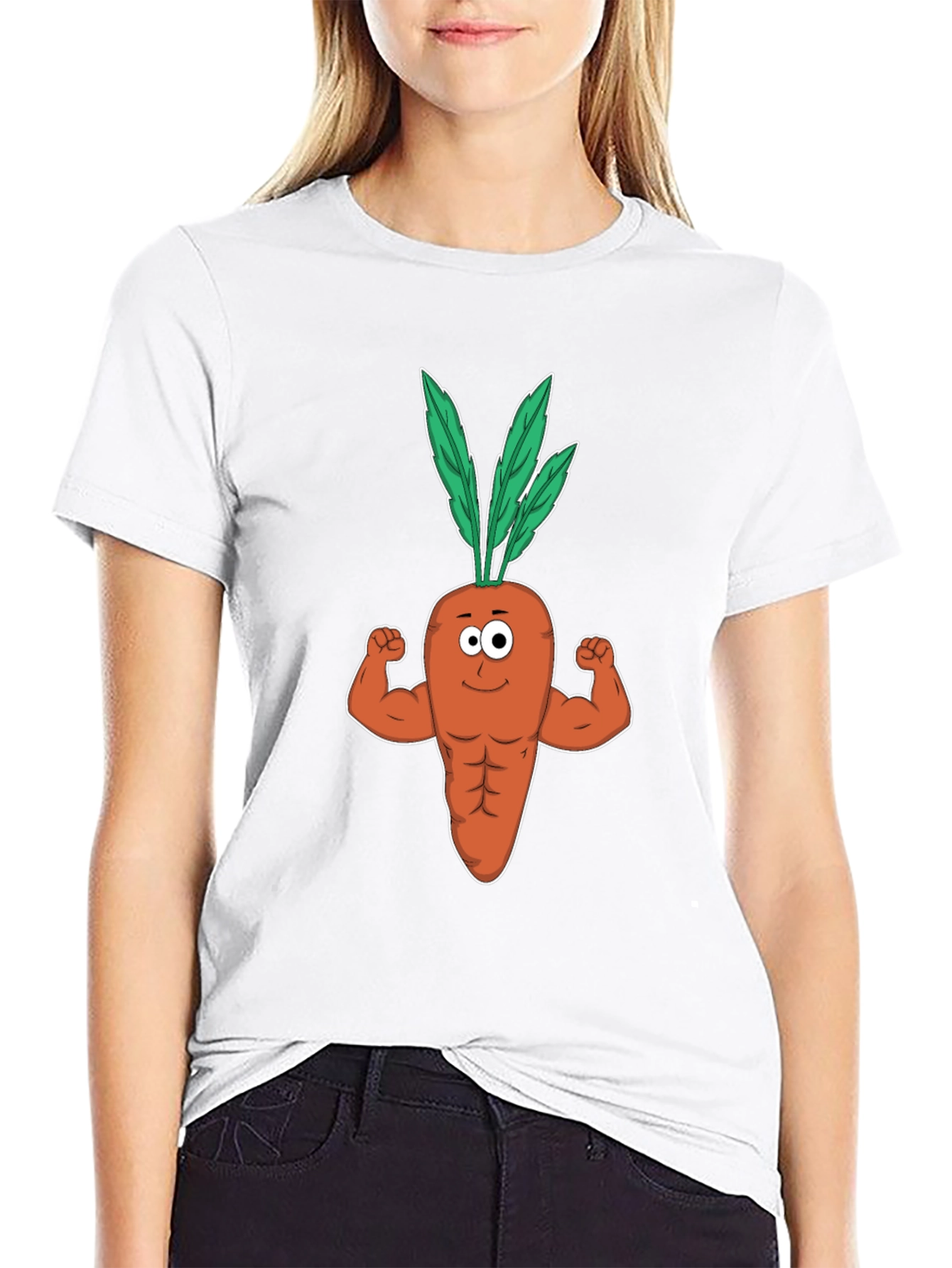 Funny Muscular Carrot Gym T-Shirt - Black