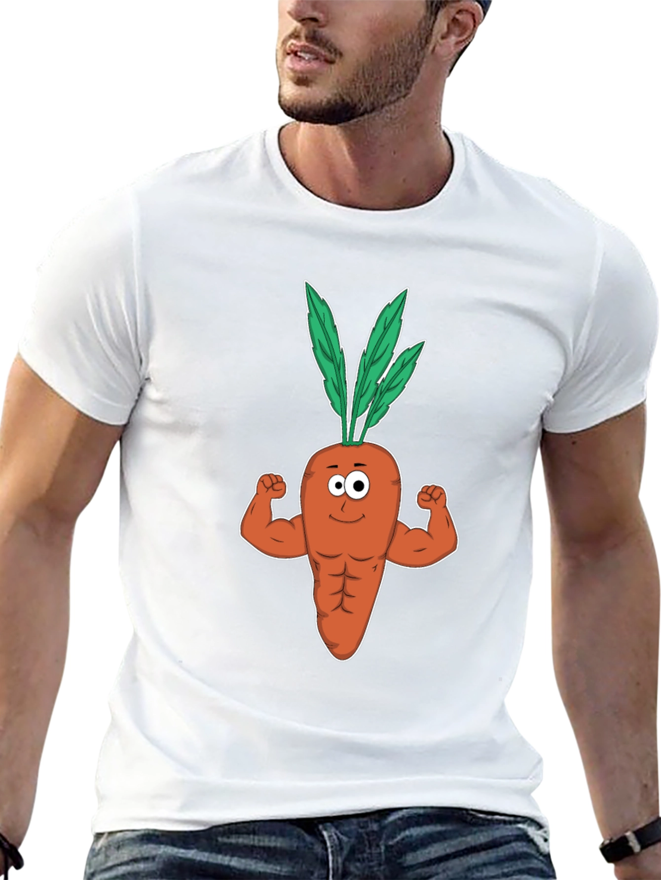 Funny Muscular Carrot Gym T-Shirt - Black