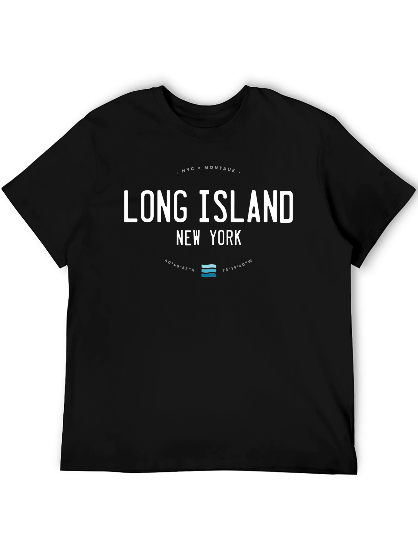 Long Island NYC Montauk Black T-Shirt