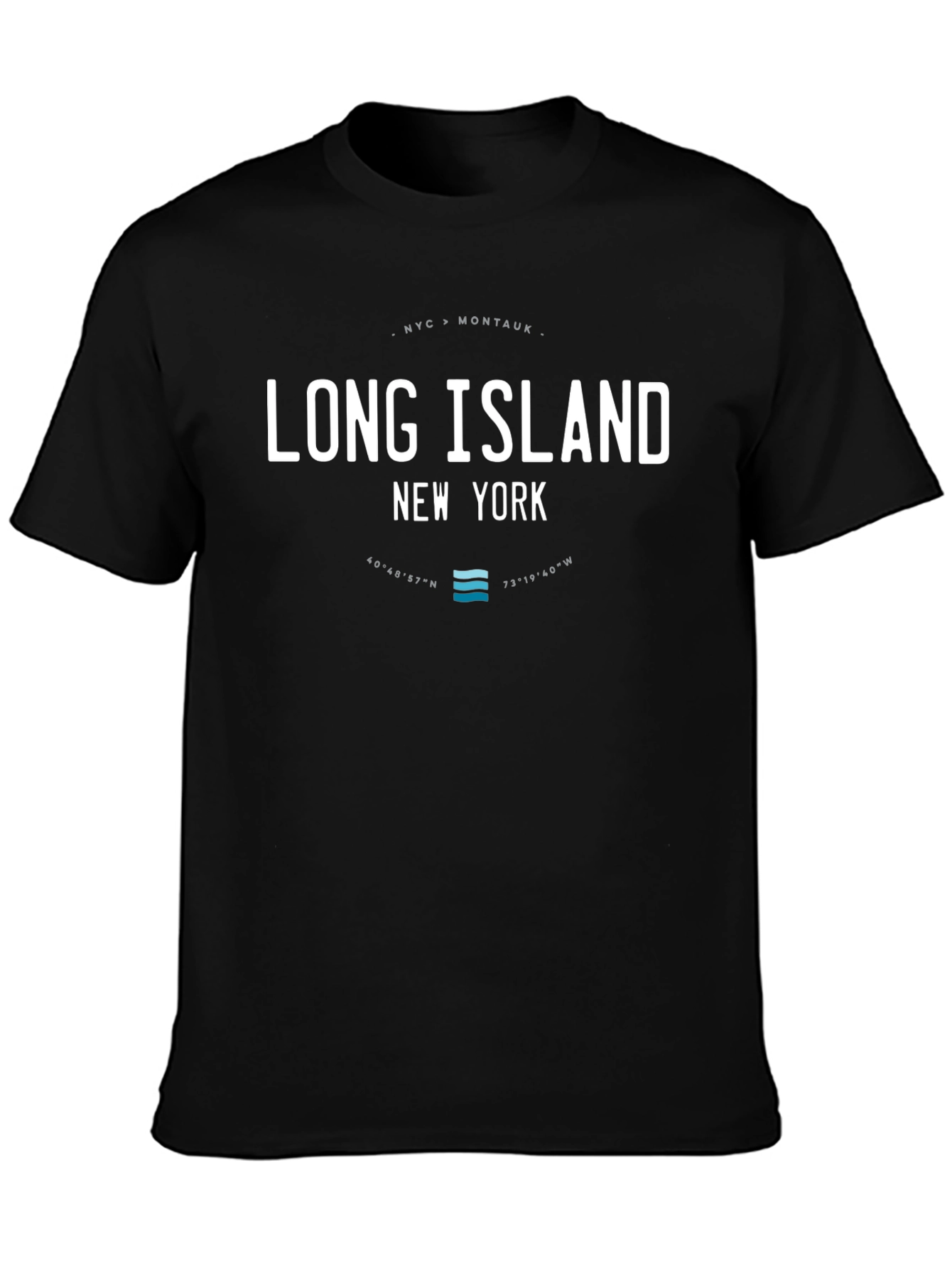 Long Island NYC Montauk Black T-Shirt