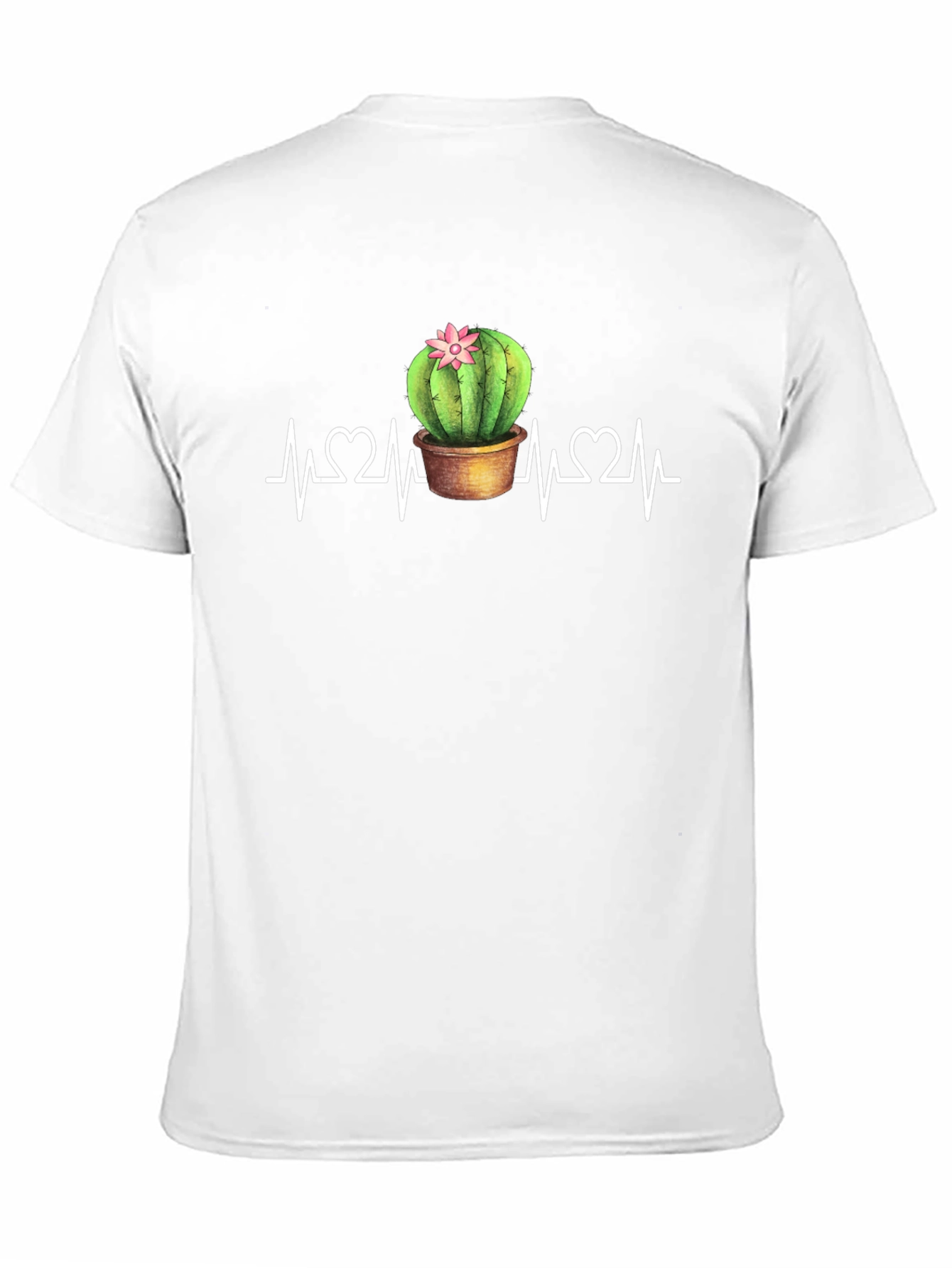 Cactus Heartbeat Graphic Tee - Black