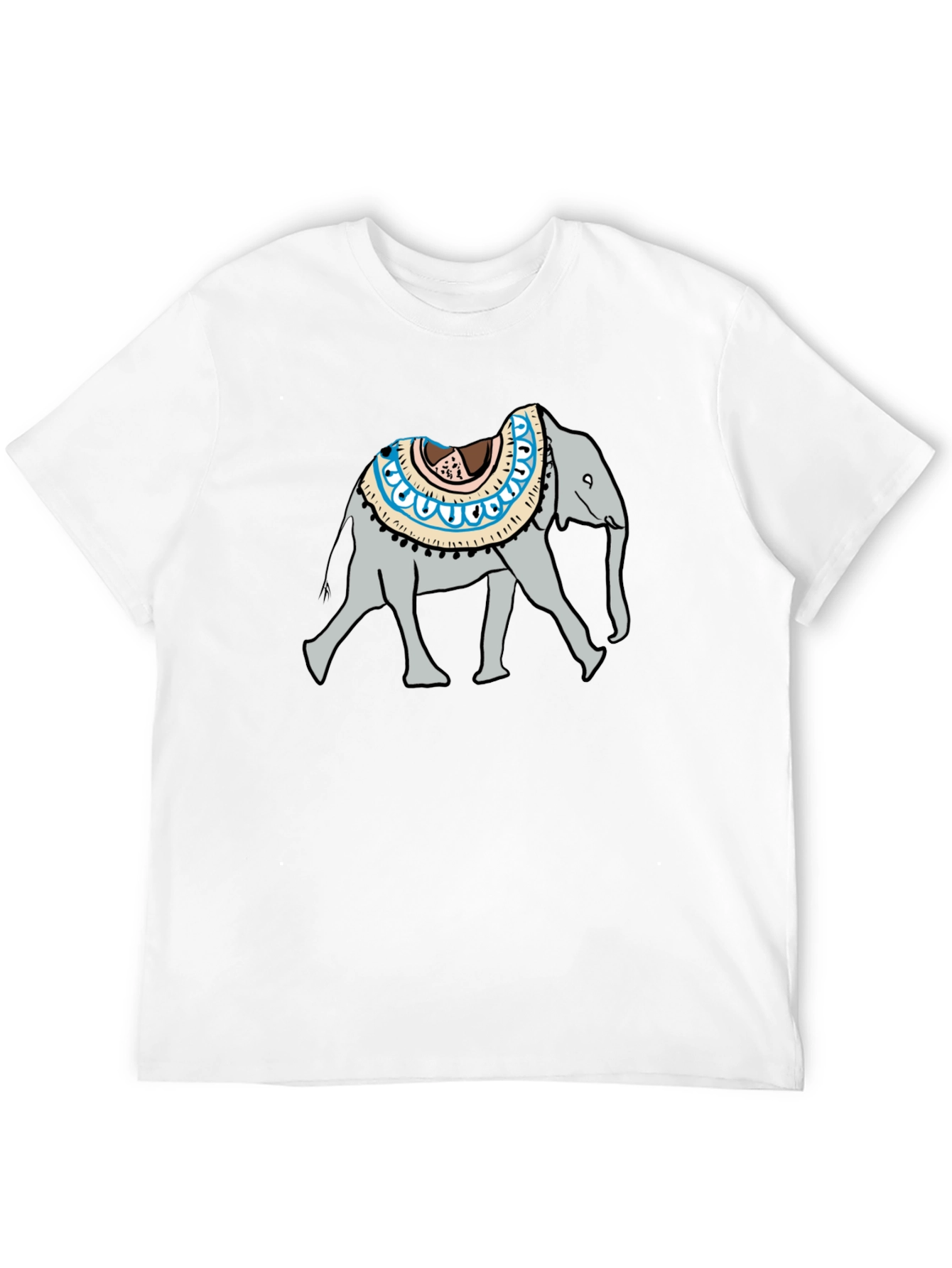 Elephant Graphic Tee - Casual Black T-Shirt