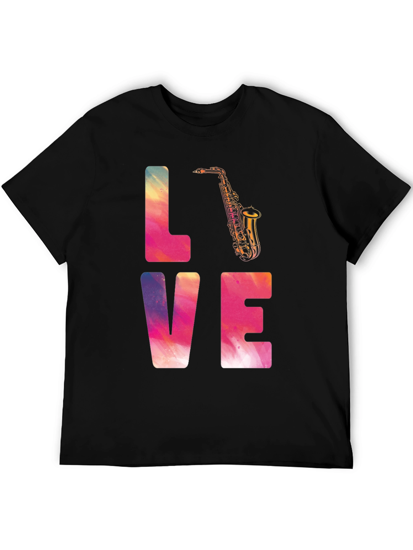 Love Saxophone Graphic T-Shirt - Stylish Musician Tee