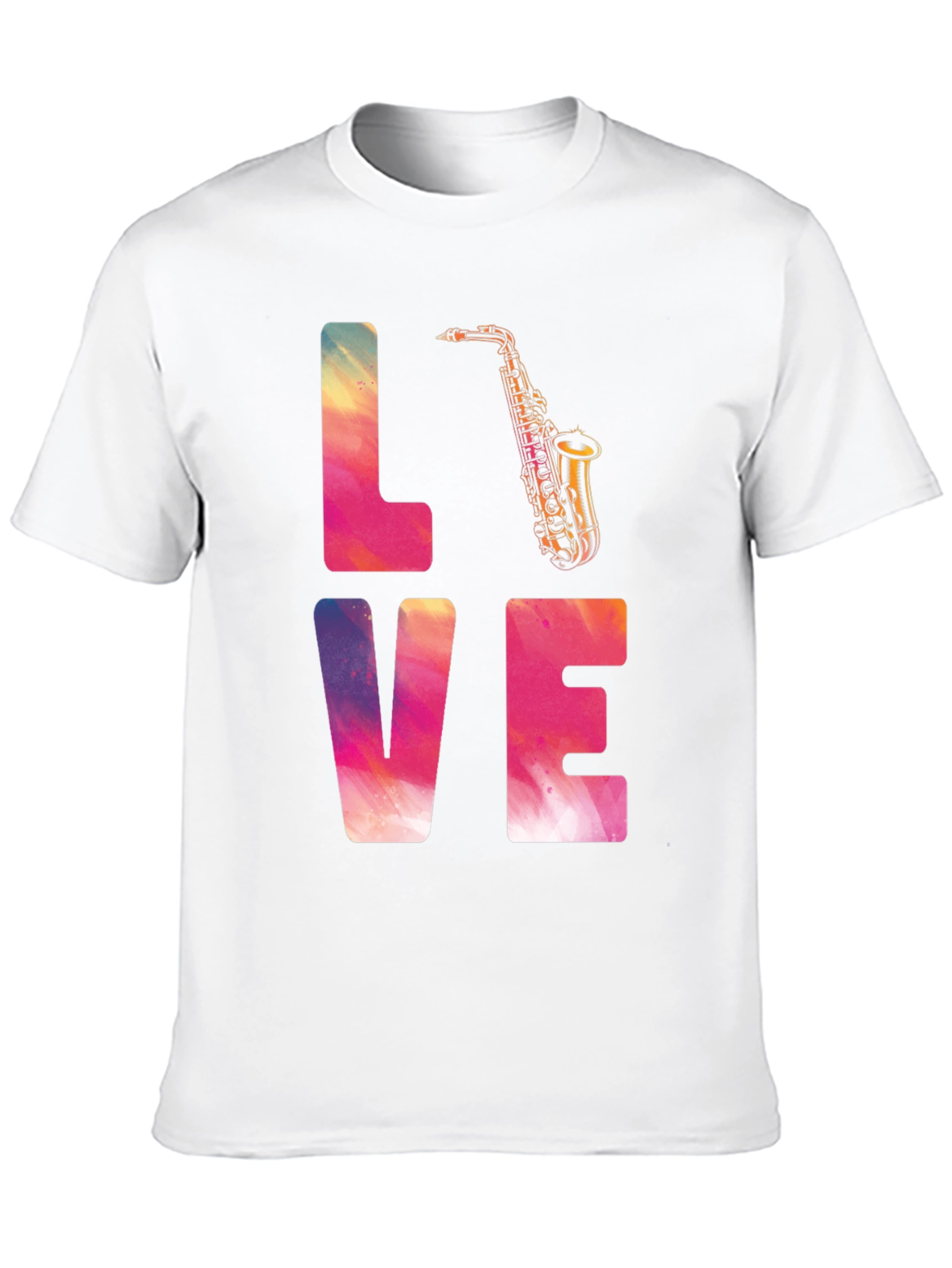 Love Saxophone Graphic T-Shirt - Stylish Musician Tee