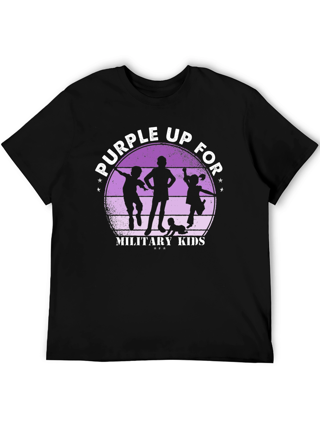 Purple Up For Military Kids Graphic T-Shirt
