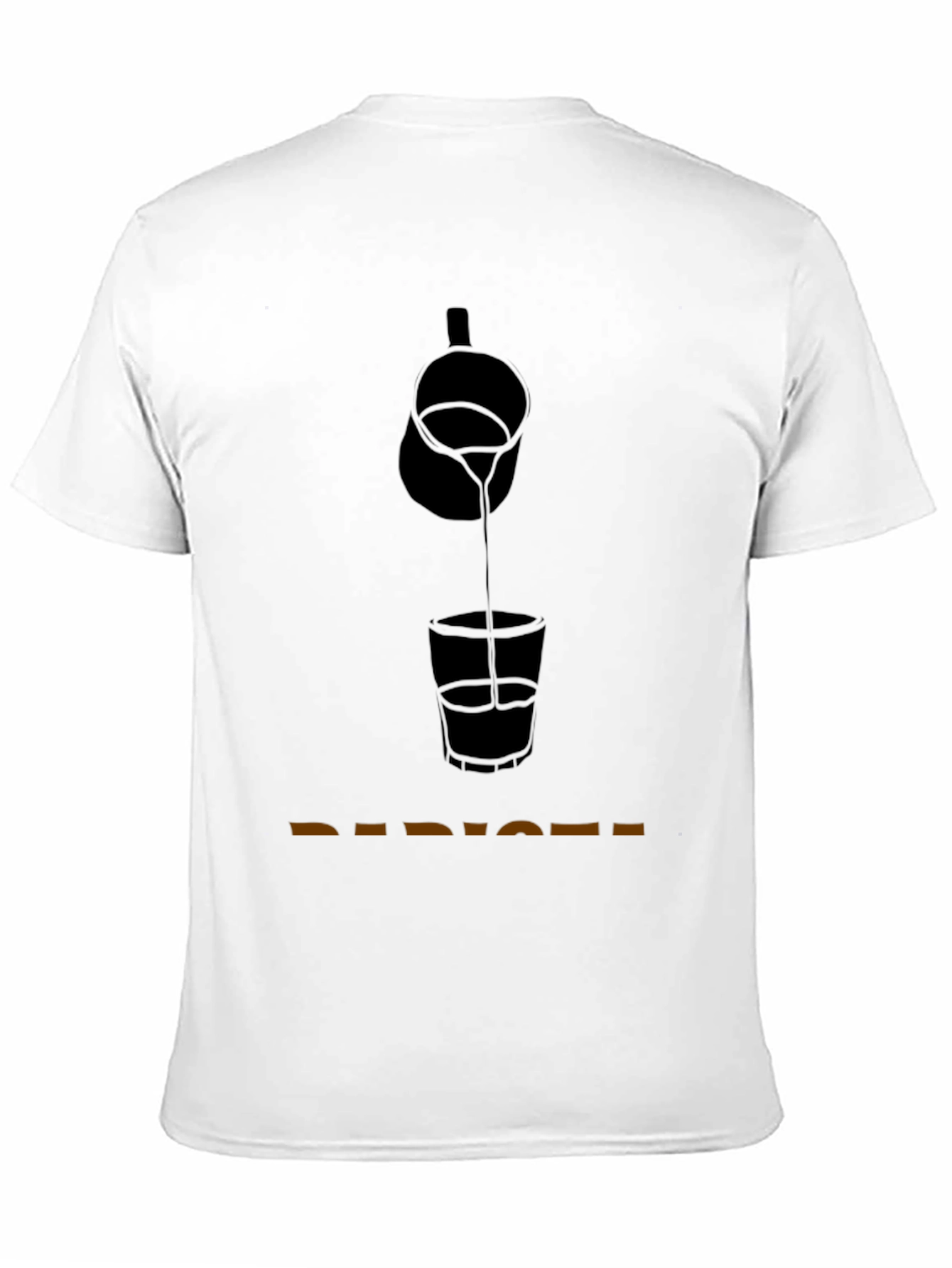Bartender Pouring Shot Graphic T-Shirt - Classic Black Tee