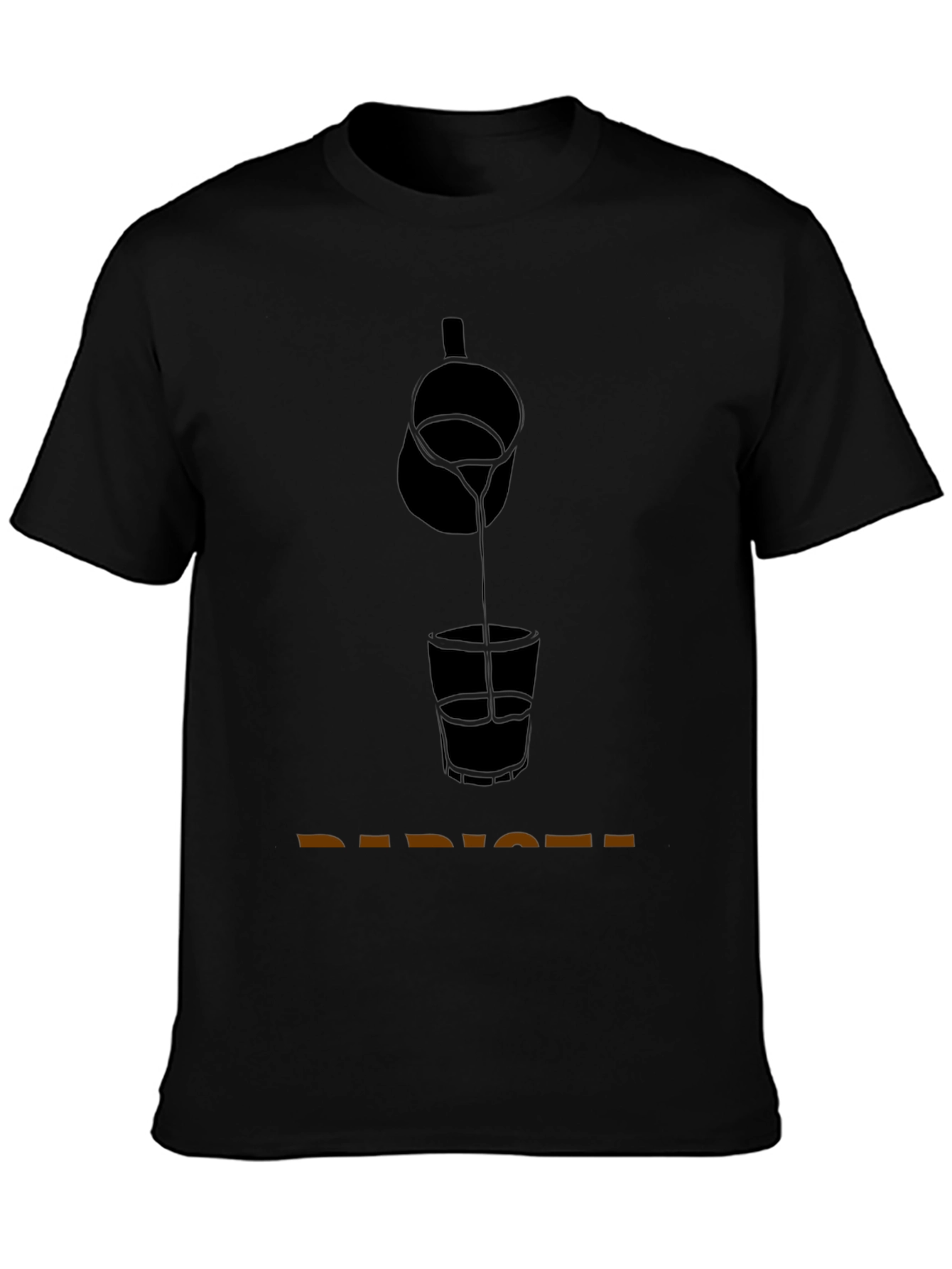 Bartender Pouring Shot Graphic T-Shirt - Classic Black Tee