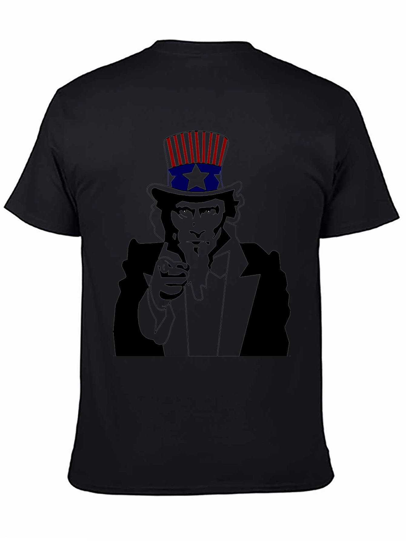 Uncle Sam Pointing Black T-Shirt
