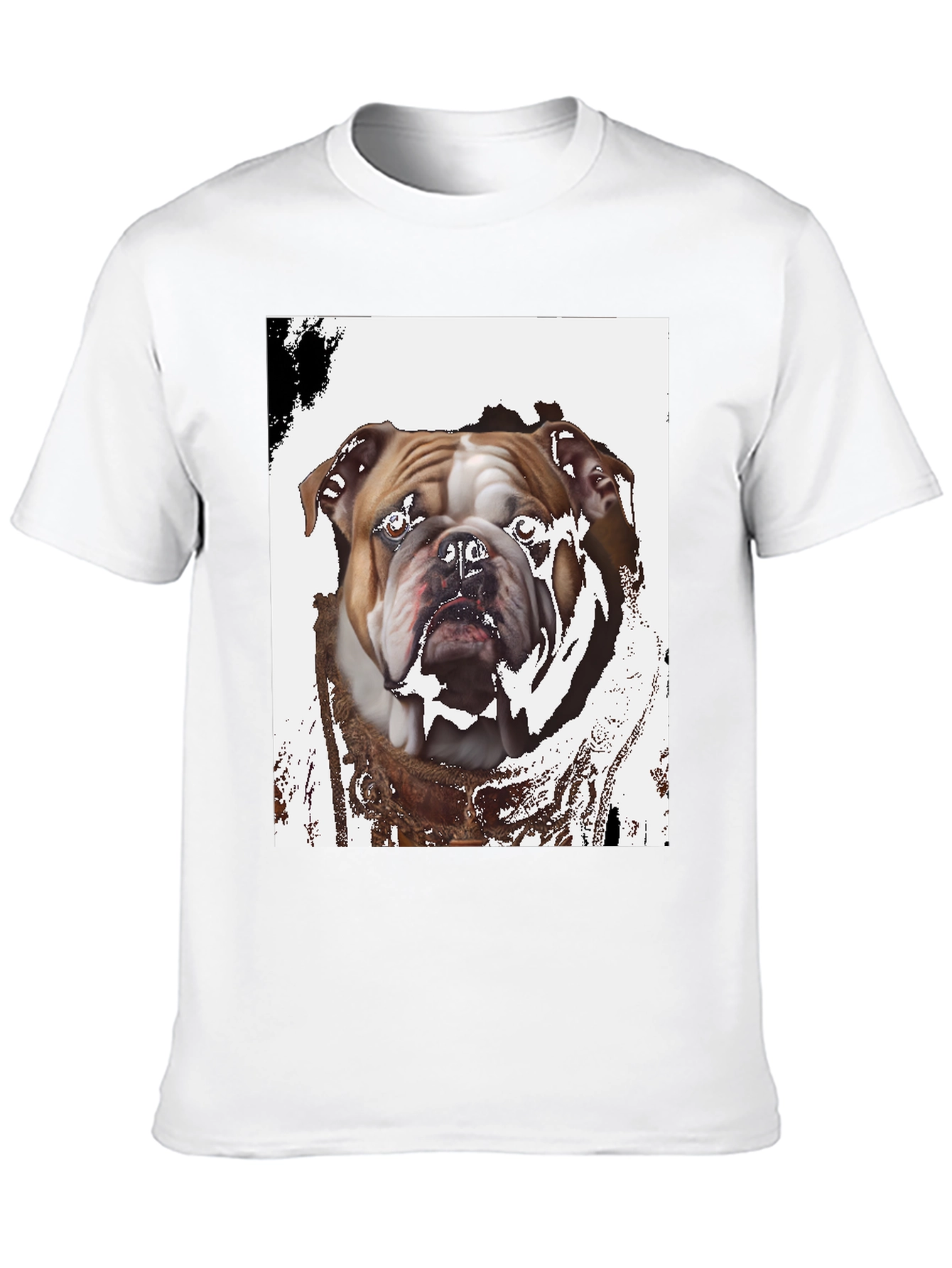 Bulldog Graphic Print Black T-Shirt