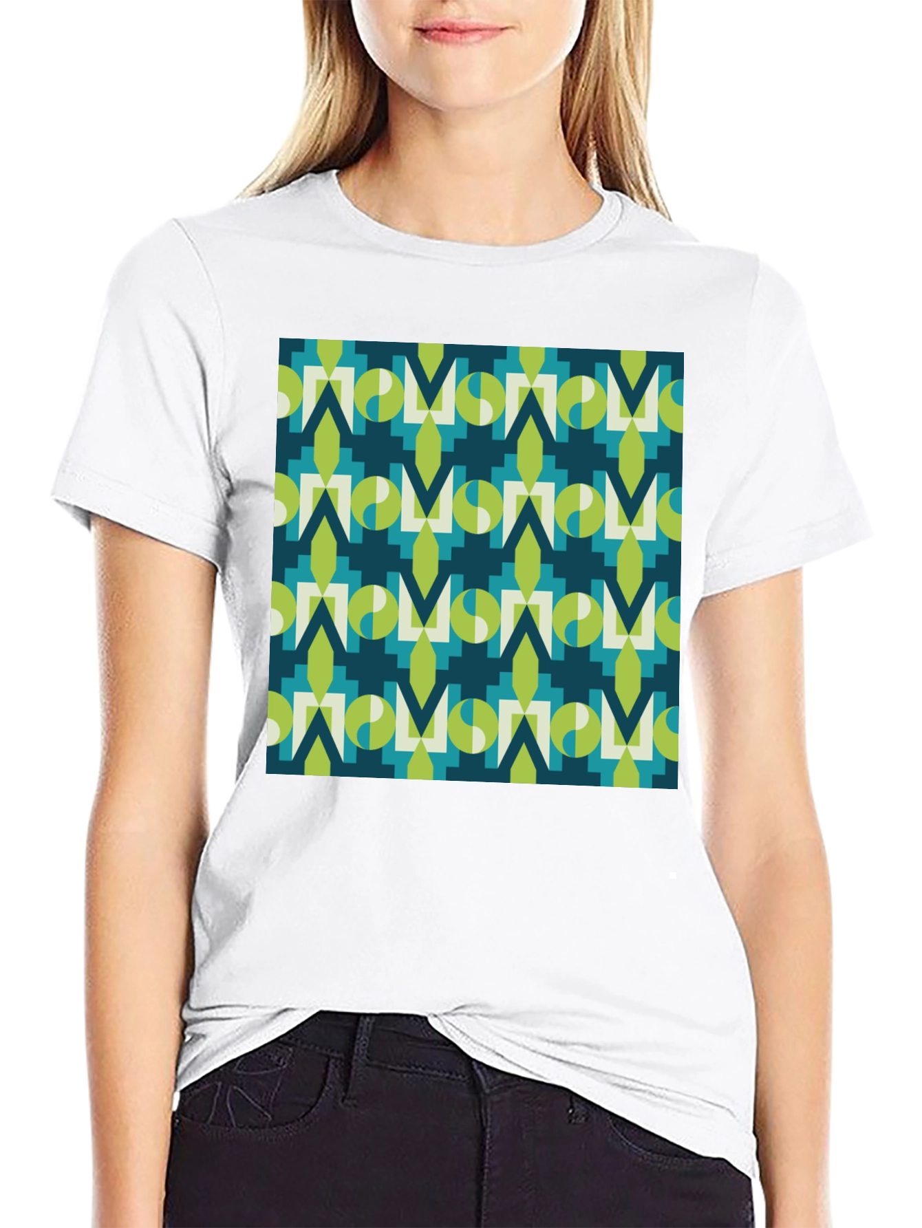 Geometric Pattern Tee - Modern Graphic Print