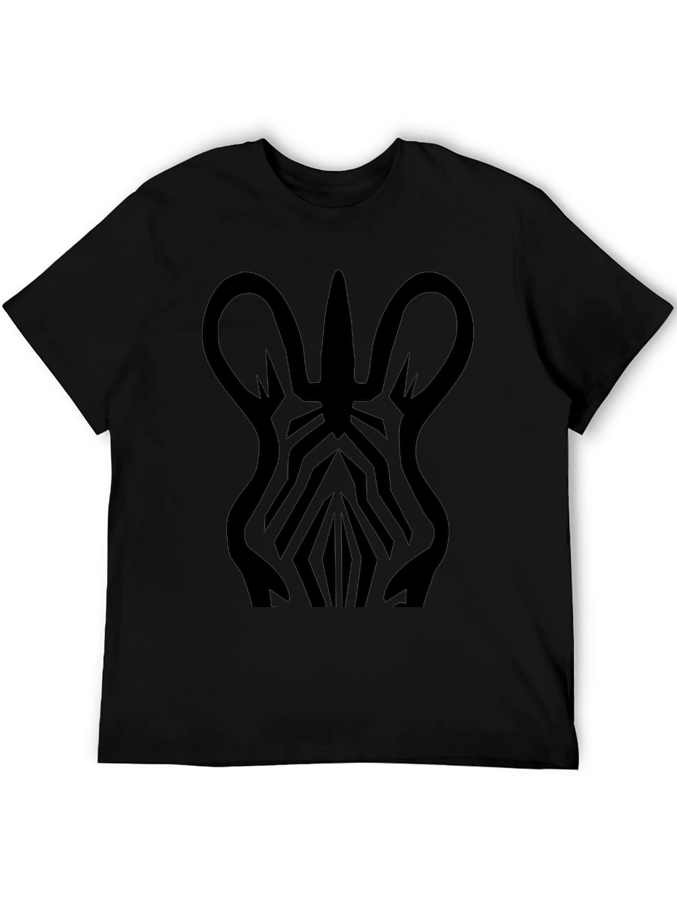 Black Zebra Graphic Print T-Shirt