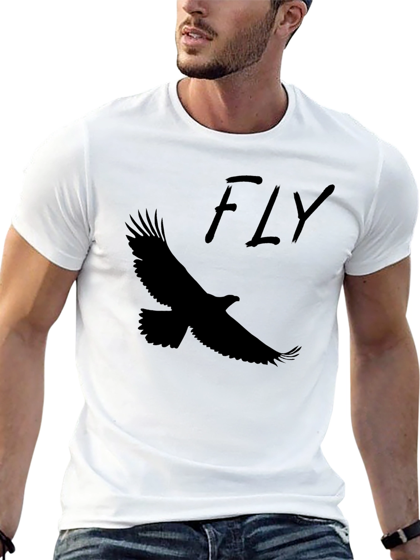 Fly Eagle Black T-Shirt Graphic Tee