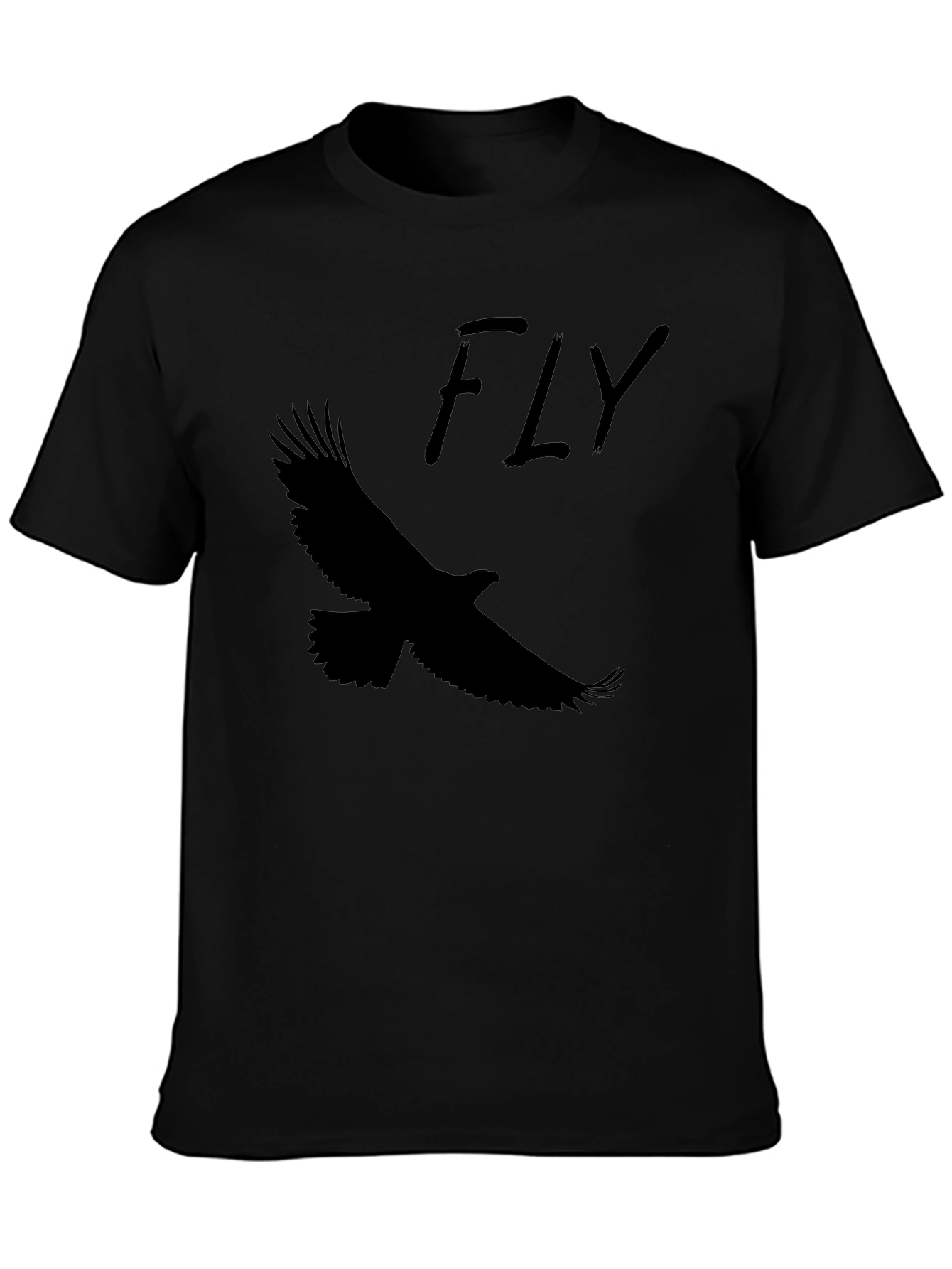 Fly Eagle Black T-Shirt Graphic Tee
