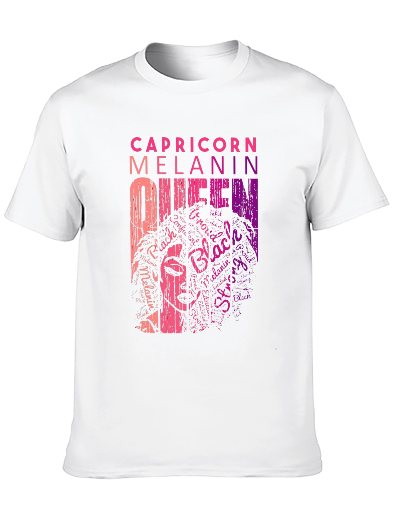 Capricorn Melanin Queen Black T-Shirt