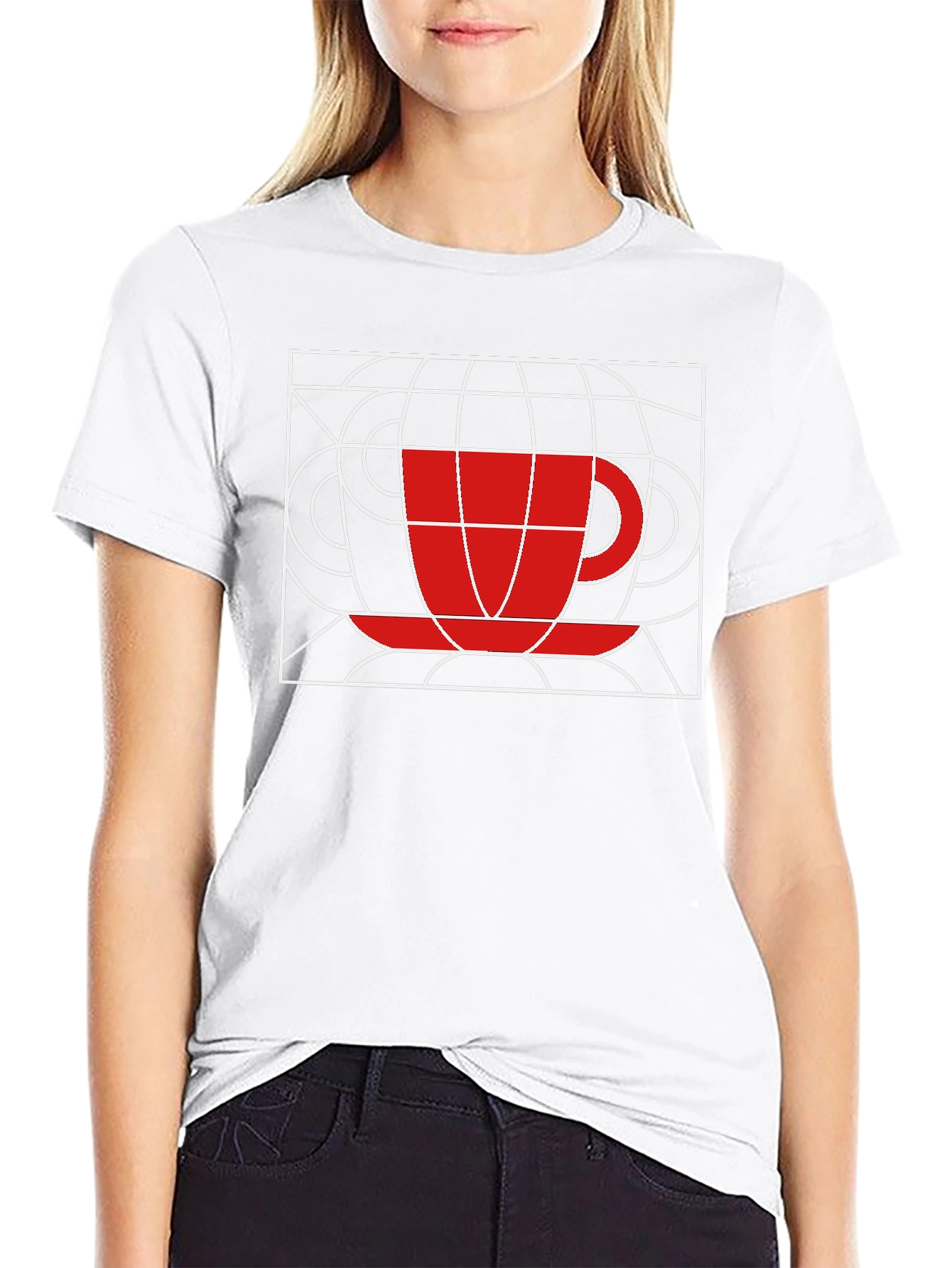 Abstract Coffee Cup T-Shirt - Graphic Tee