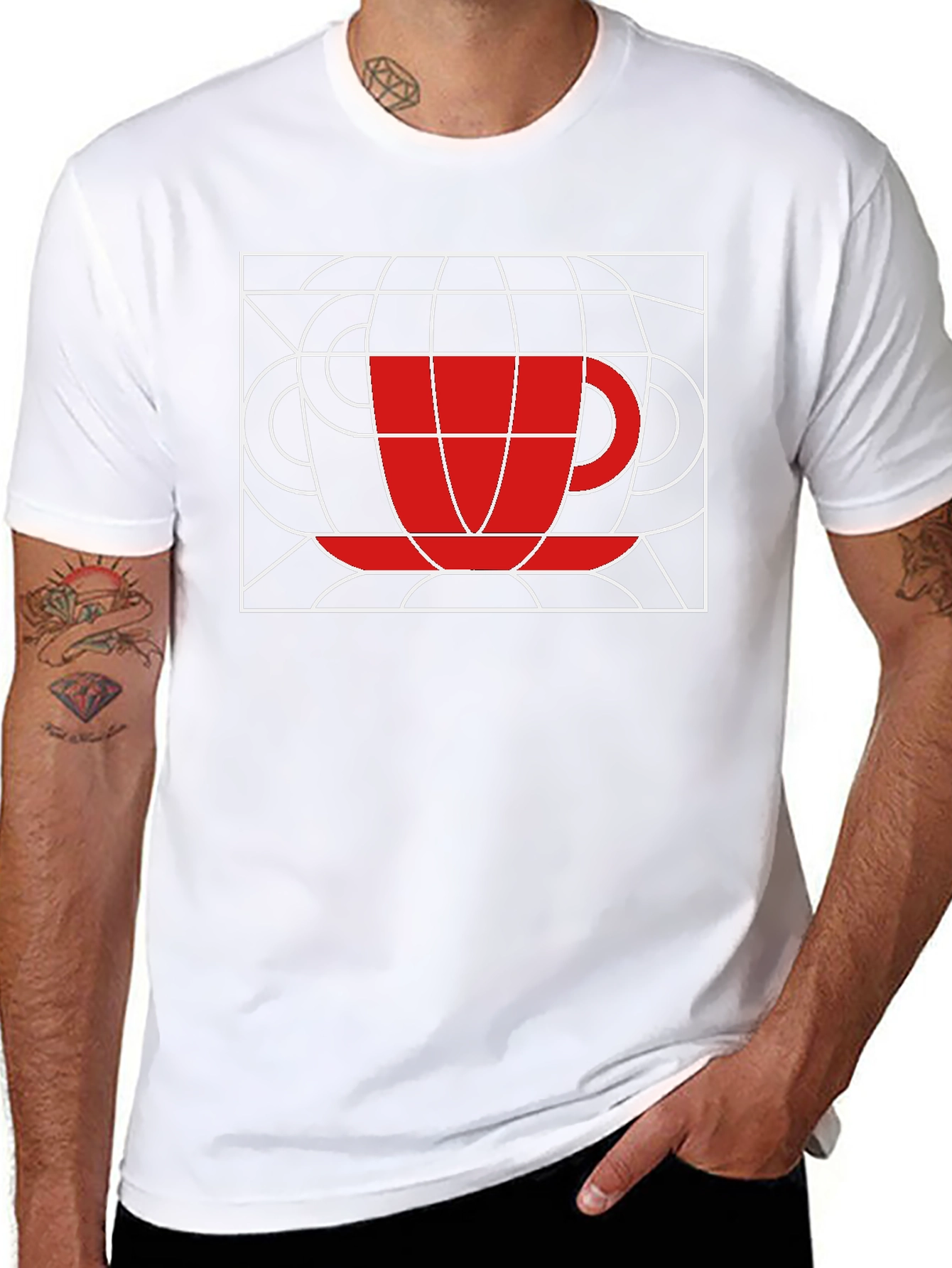 Abstract Coffee Cup T-Shirt - Graphic Tee