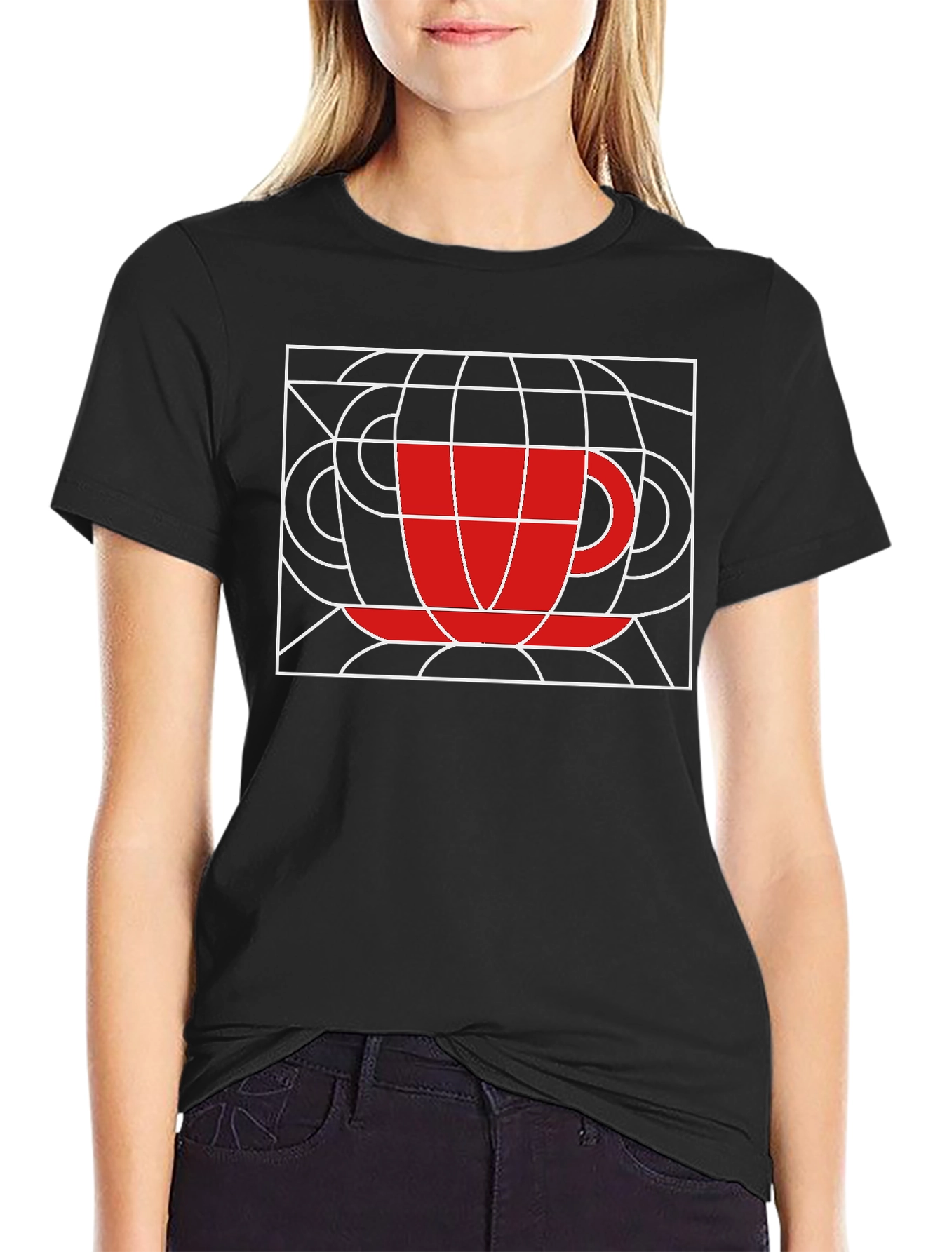 Abstract Coffee Cup T-Shirt - Graphic Tee
