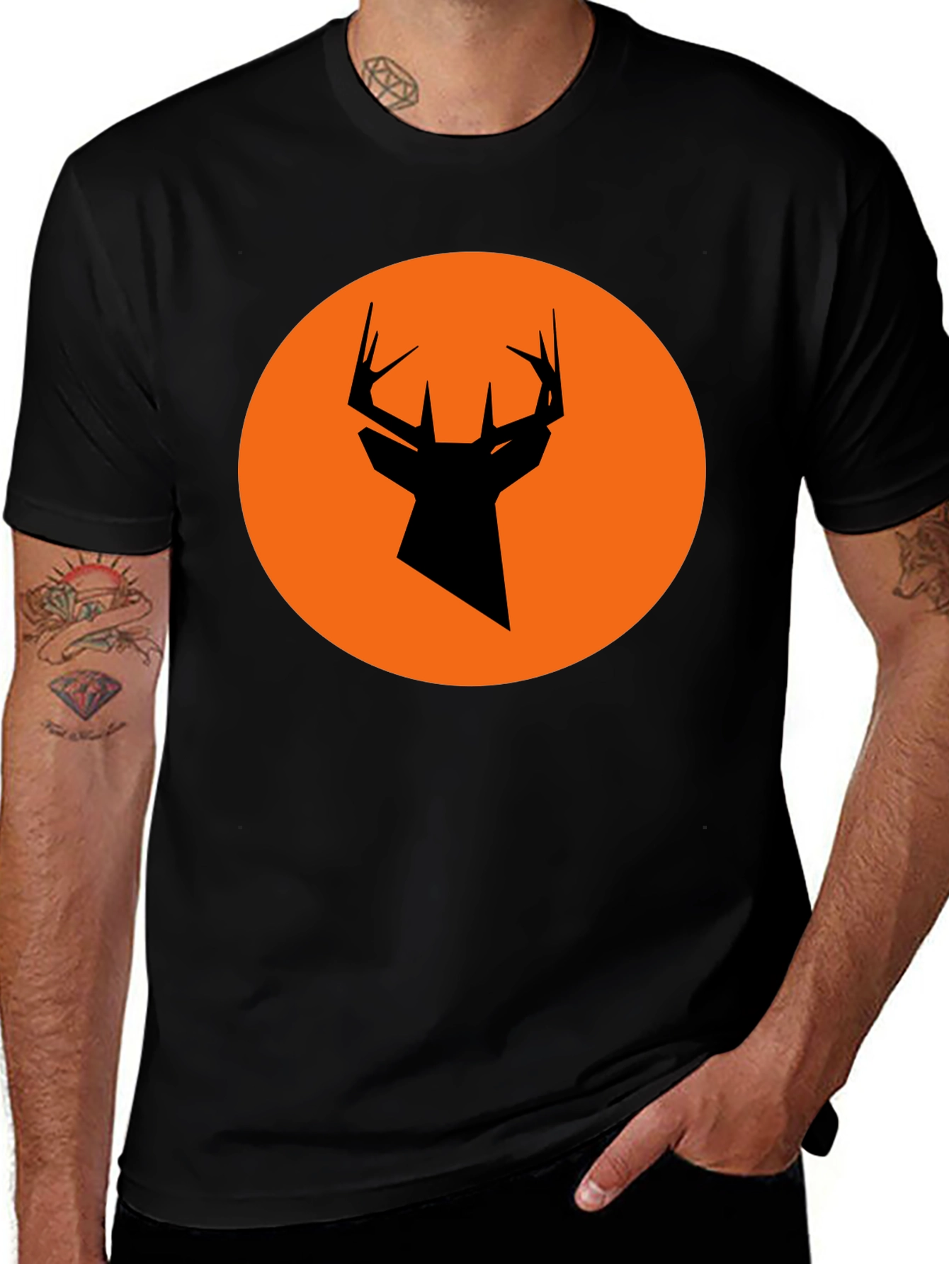 Modern Deer Silhouette Graphic Tee
