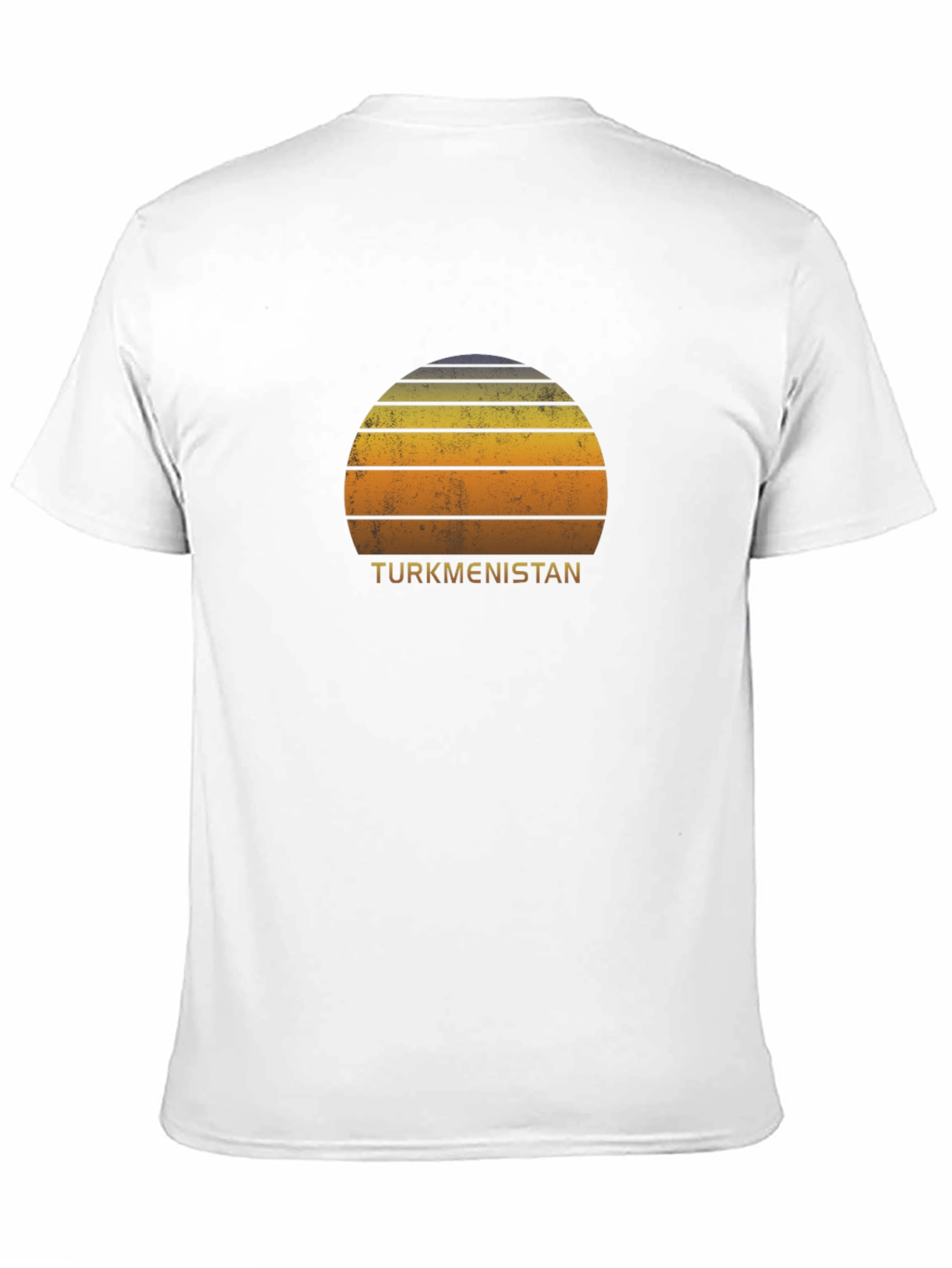Retro Turkmenistan Sunset T-Shirt - Black
