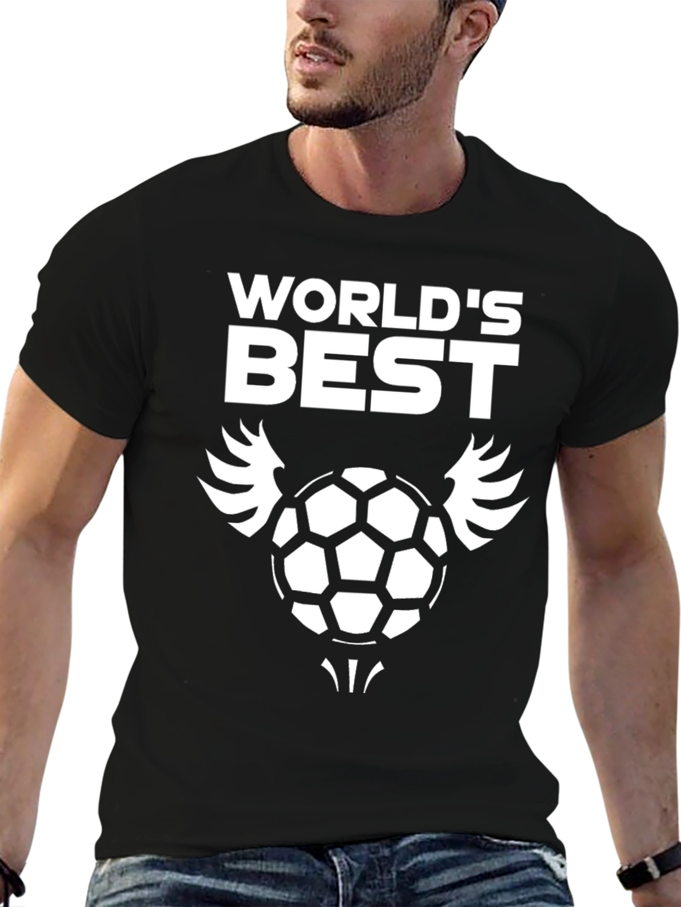 Worlds Best Soccer T-Shirt - Black Graphic Tee