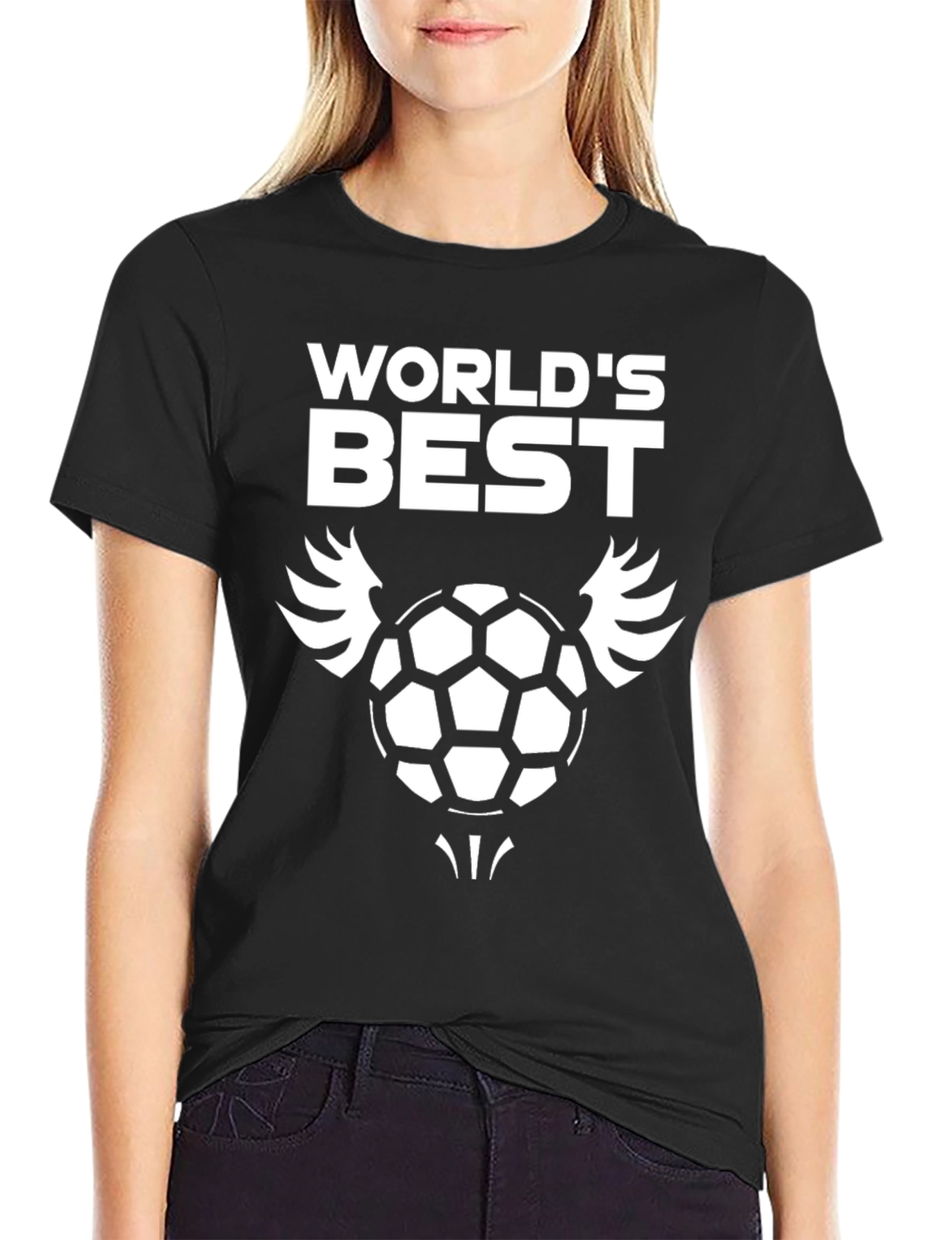 Worlds Best Soccer T-Shirt - Black Graphic Tee