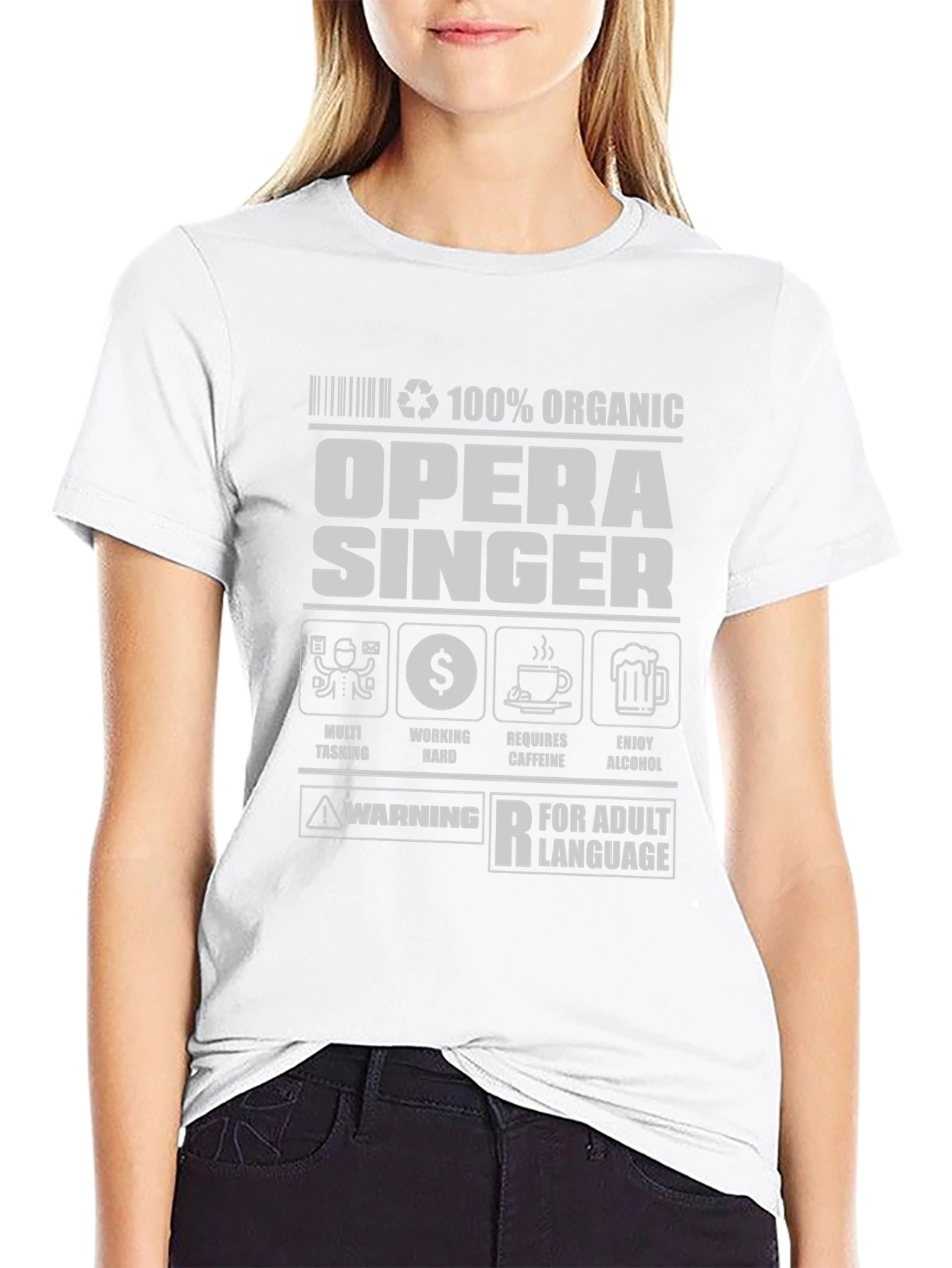 Opera Singer 100% Organic Adult Humor T-Shirt