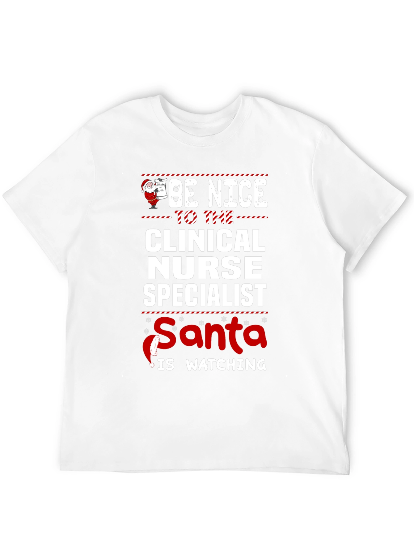 Clinical Nurse Specialist Santa Watching T-Shirt