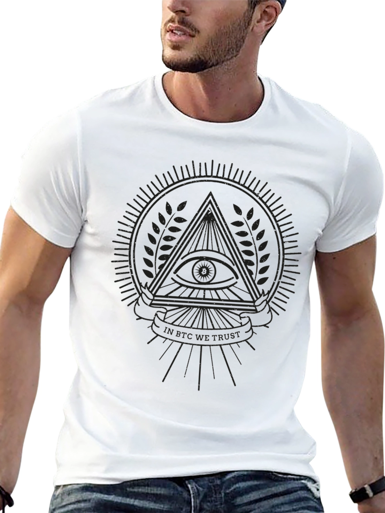 Black T-Shirt with Illuminati Design