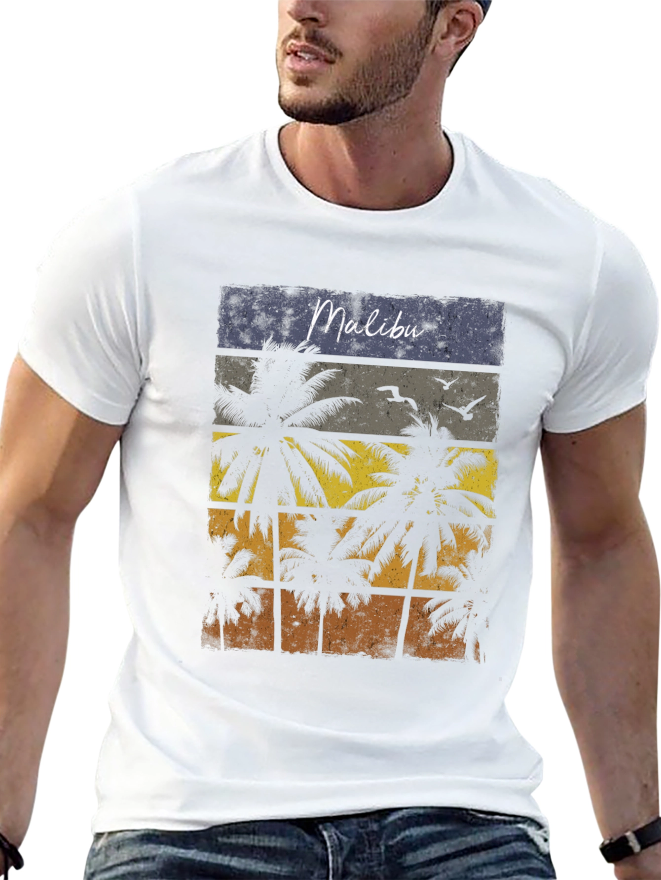Malibu Palms Retro Graphic T-Shirt