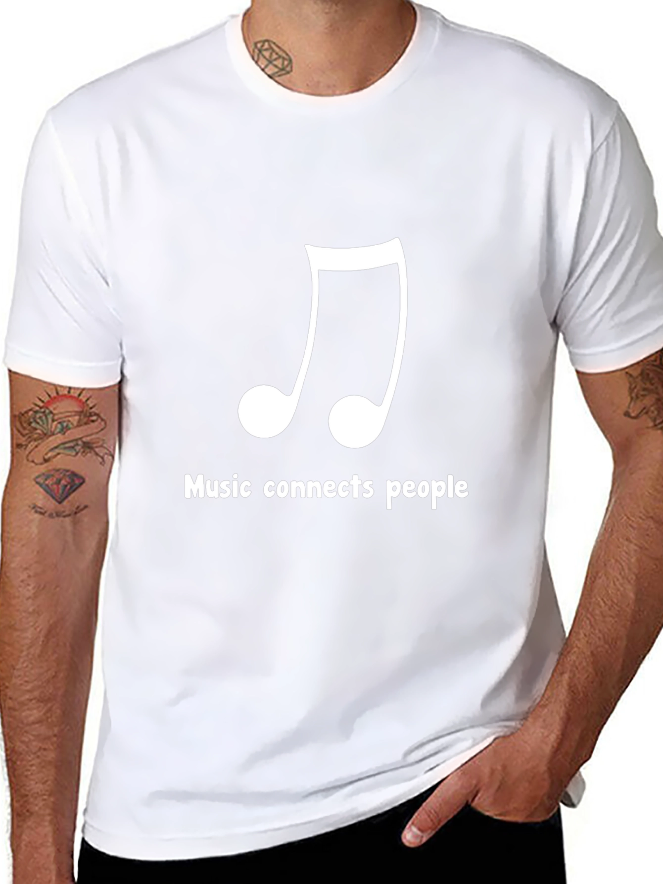 Music Connects People Black T-Shirt