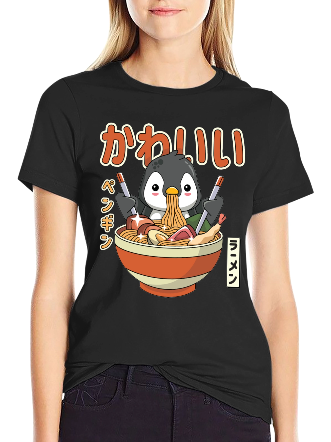 Kawaii Penguin Ramen T-Shirt
