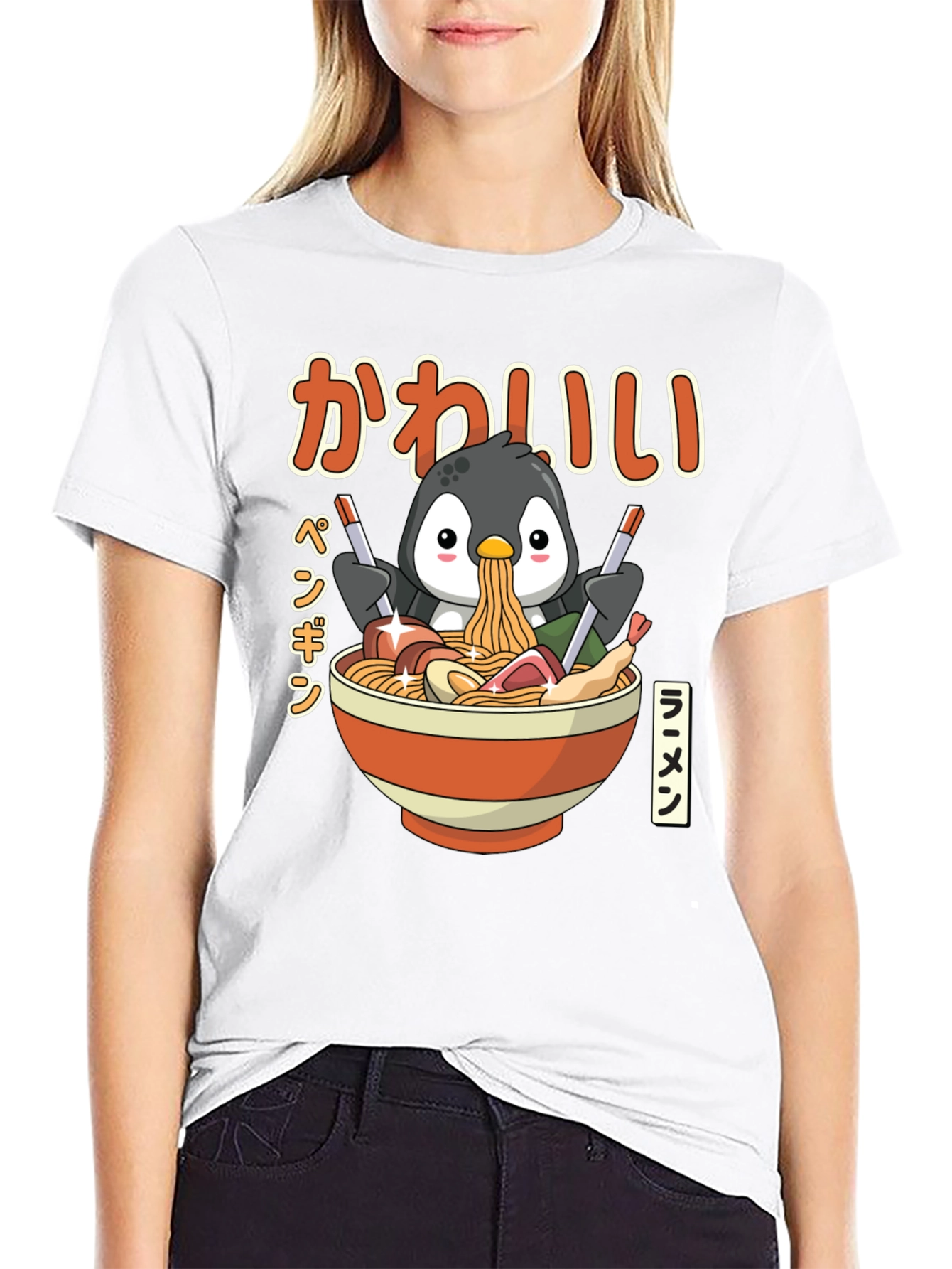 Kawaii Penguin Ramen T-Shirt