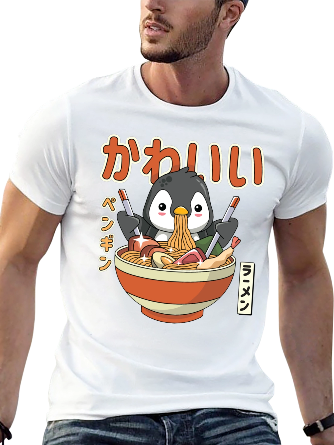 Kawaii Penguin Ramen T-Shirt