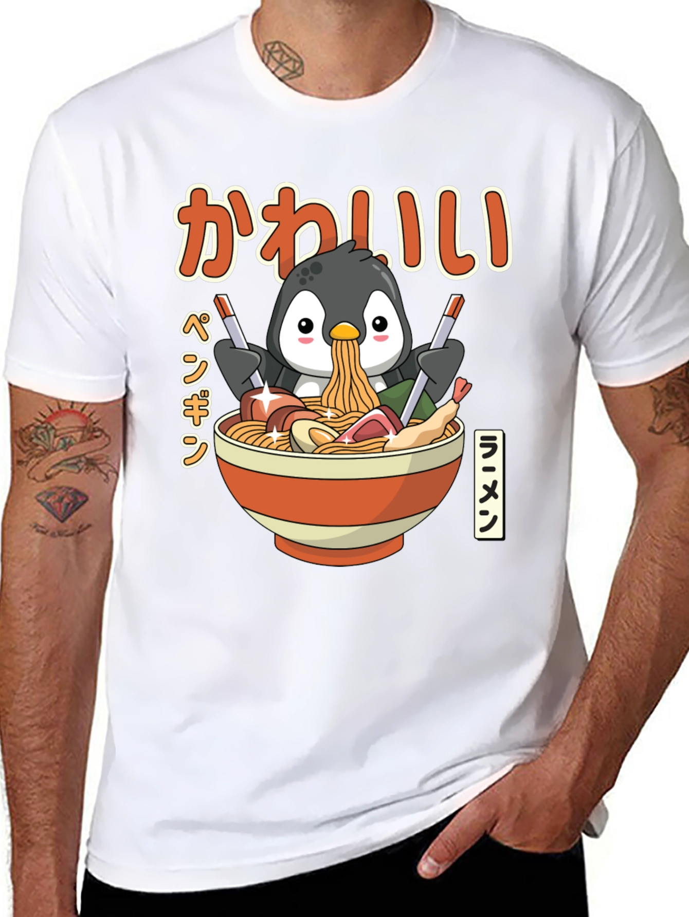 Kawaii Penguin Ramen T-Shirt