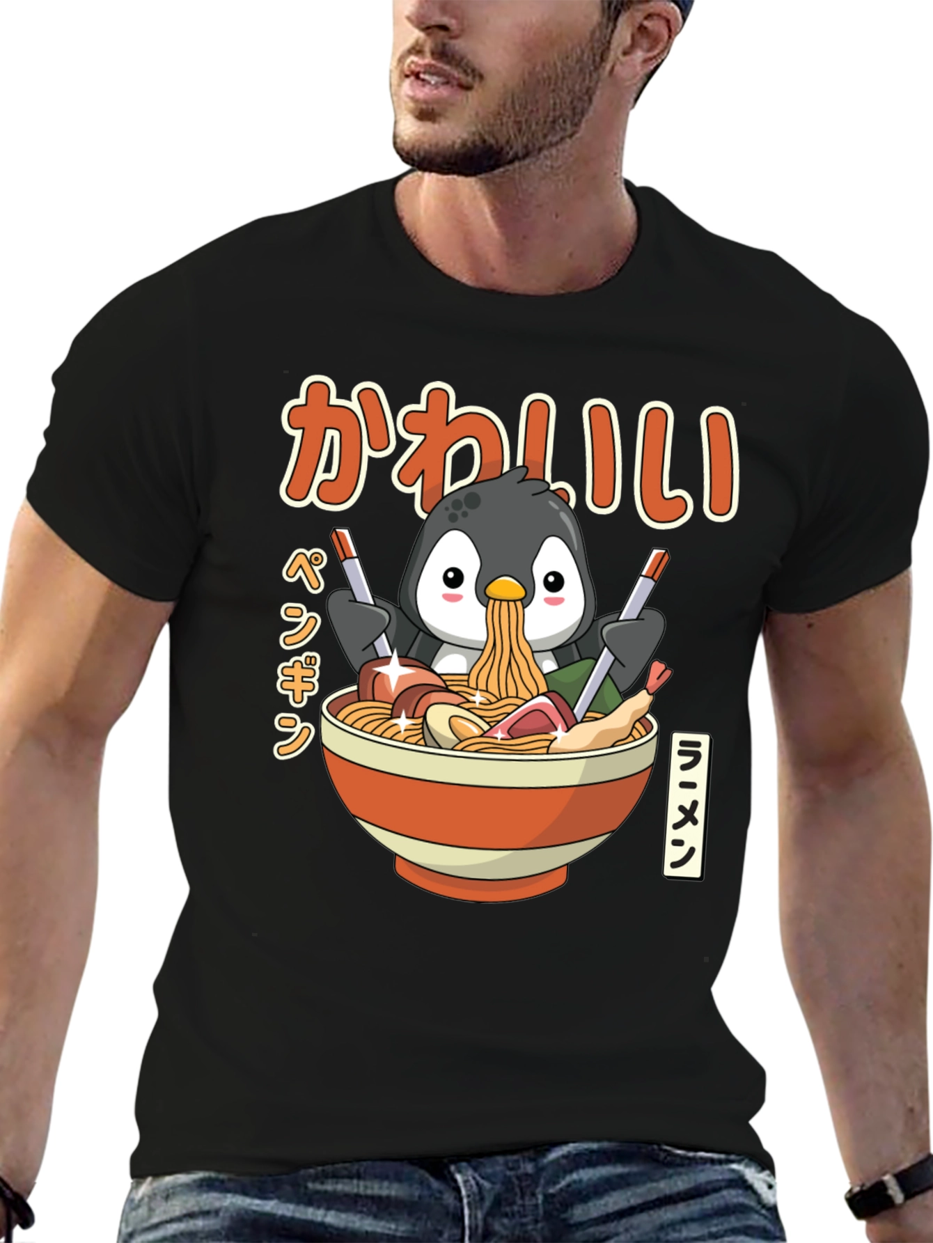Kawaii Penguin Ramen T-Shirt