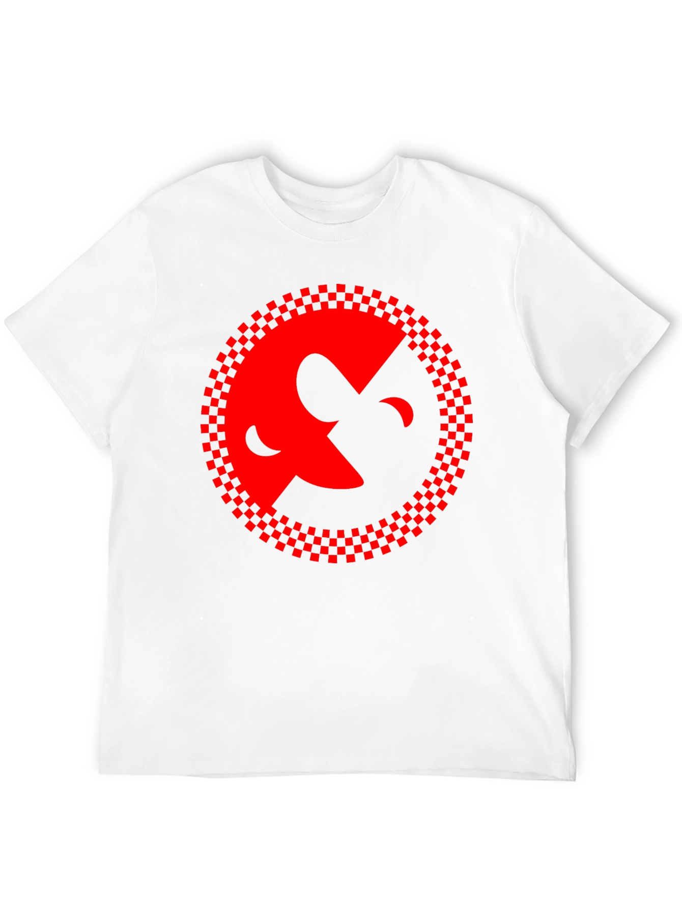 Abstract Face Graphic Black Tee