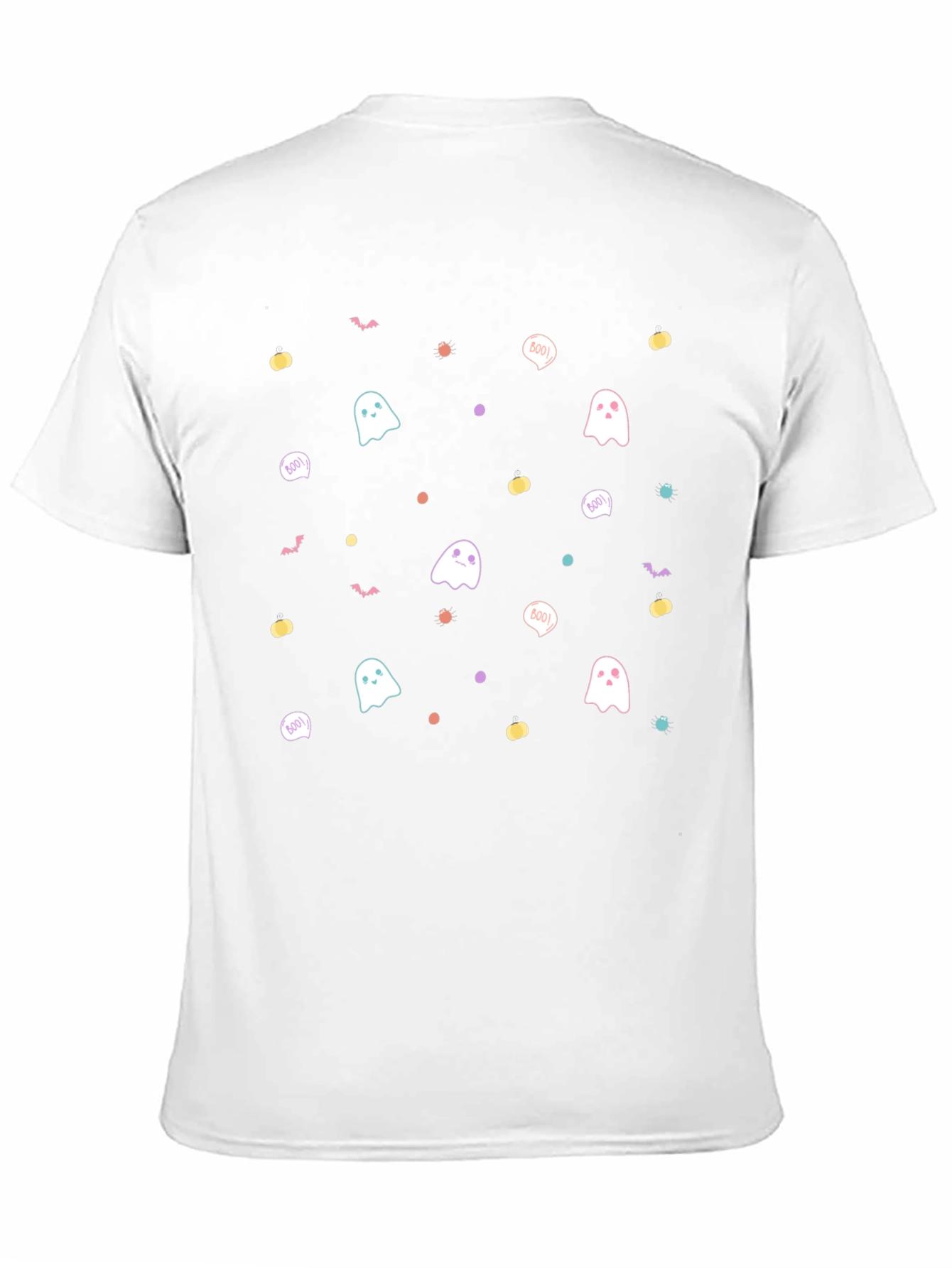 Cute Spooky Season Ghost Pattern T-Shirt