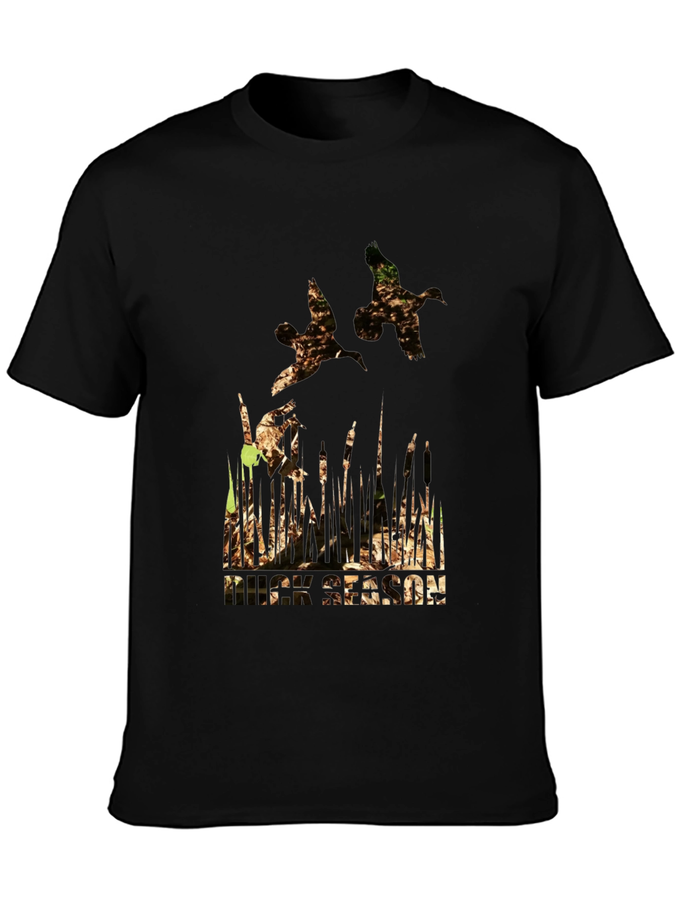 Duck Hunting Season Graphic Tee - Mens Black T-Shirt