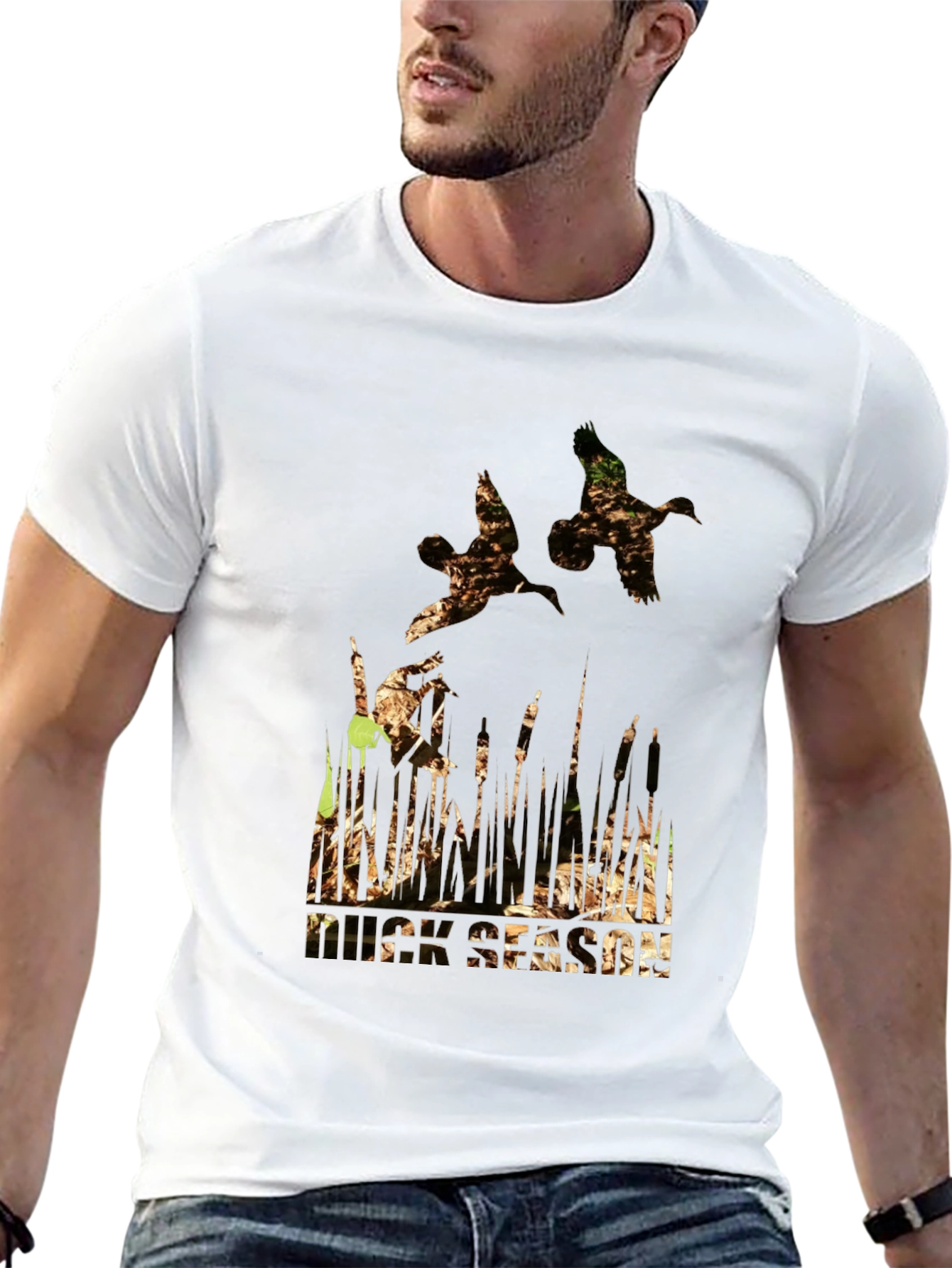 Duck Hunting Season Graphic Tee - Mens Black T-Shirt