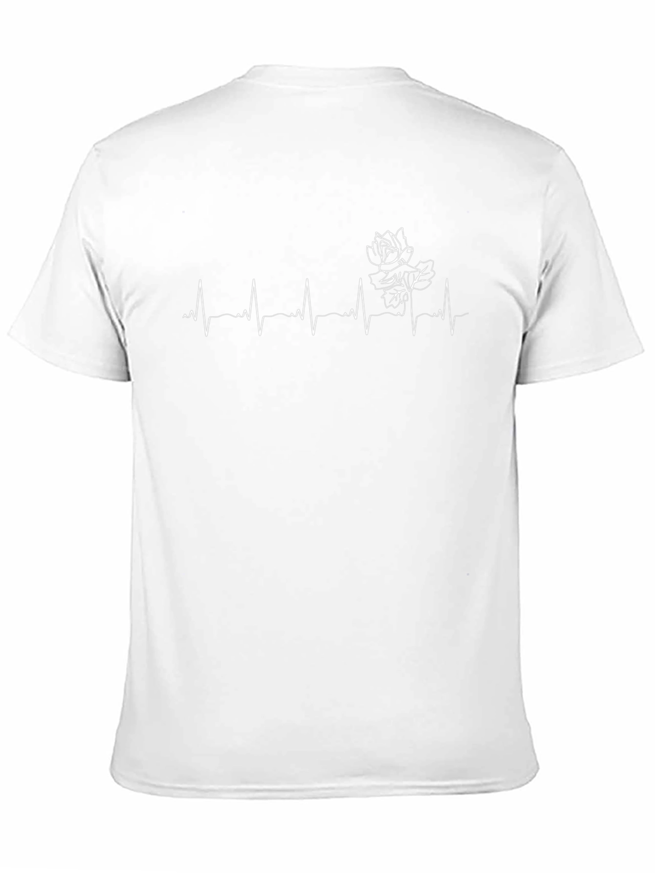 Rose Heartbeat Graphic Tee - Black